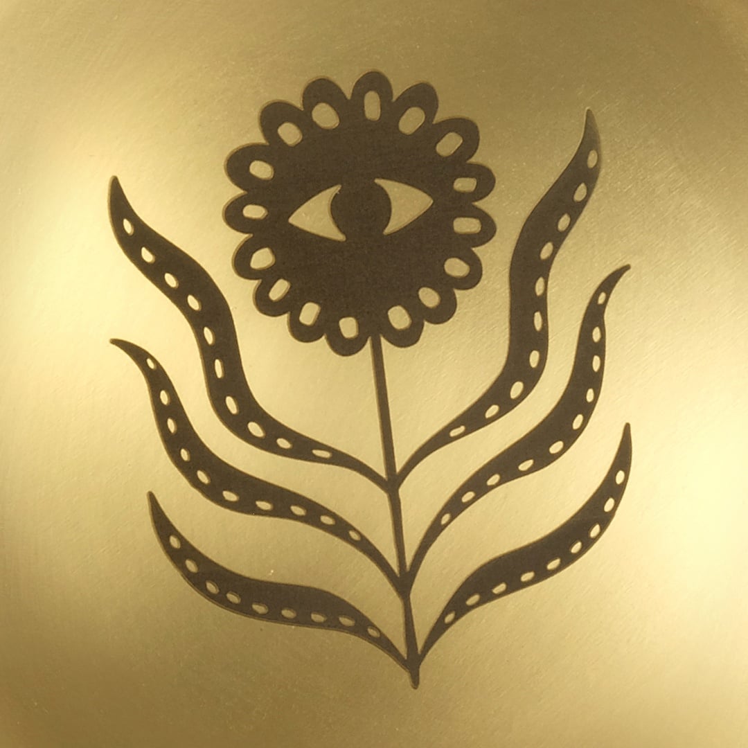 Emirgan Pirinç Tabak 18x18x2 Cm Mat Altın