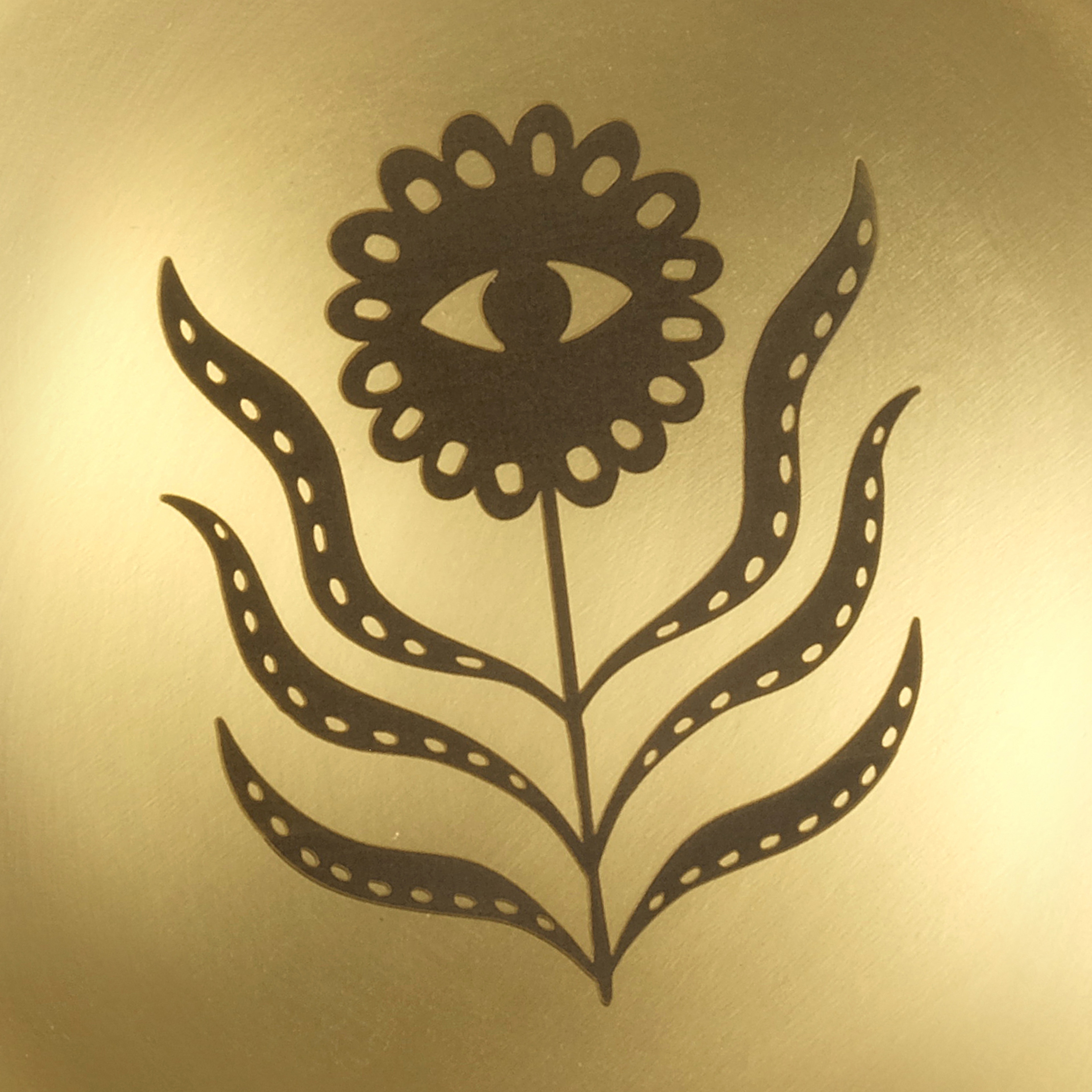 Emirgan Pirinç Tabak 18x18x2 Cm Mat Altın