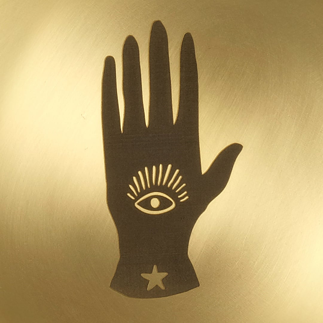 Emirgan Pirinç Tabak 18x18x2 Cm Mat Altın