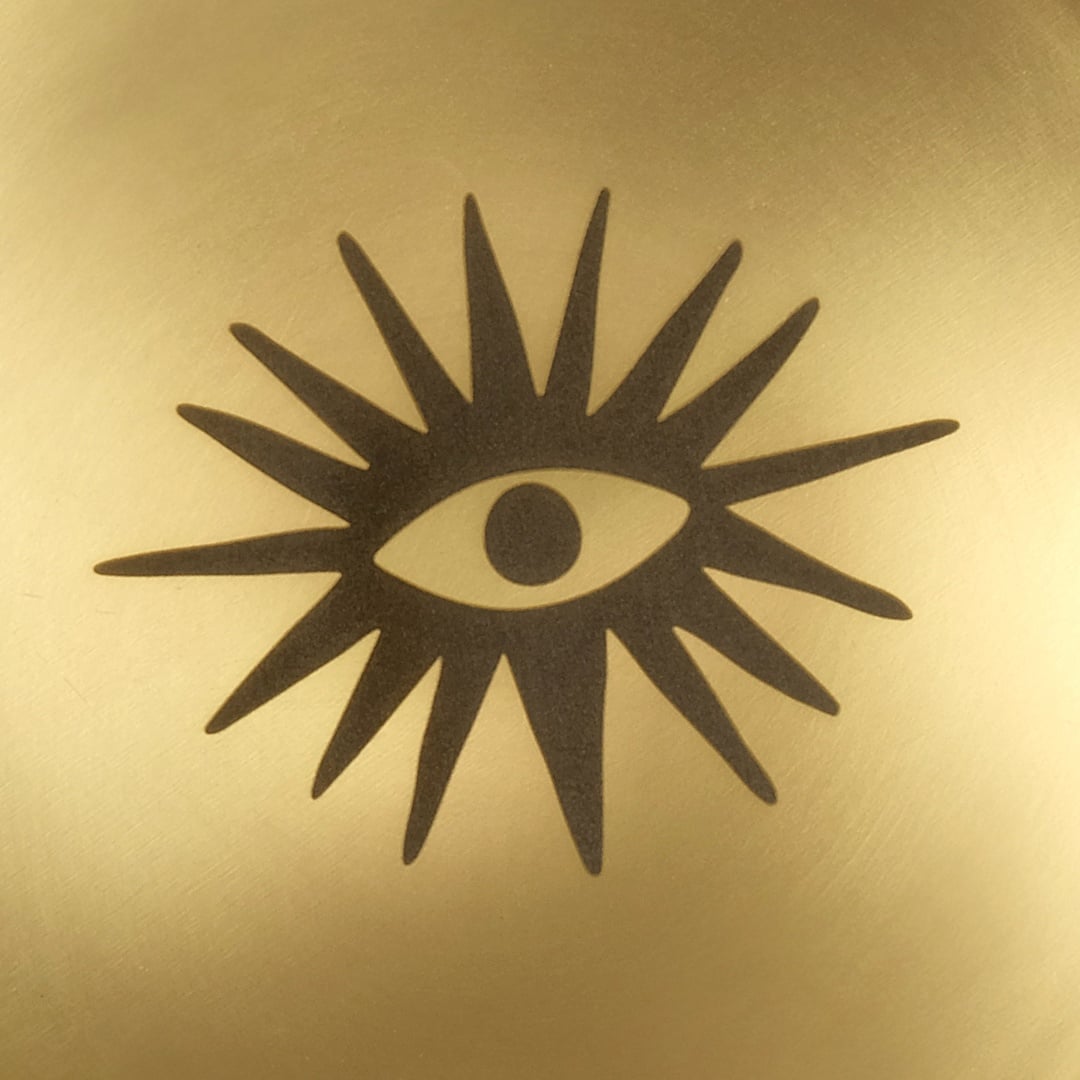 Emirgan Pirinç Tabak 18x18x2 Cm Mat Altın