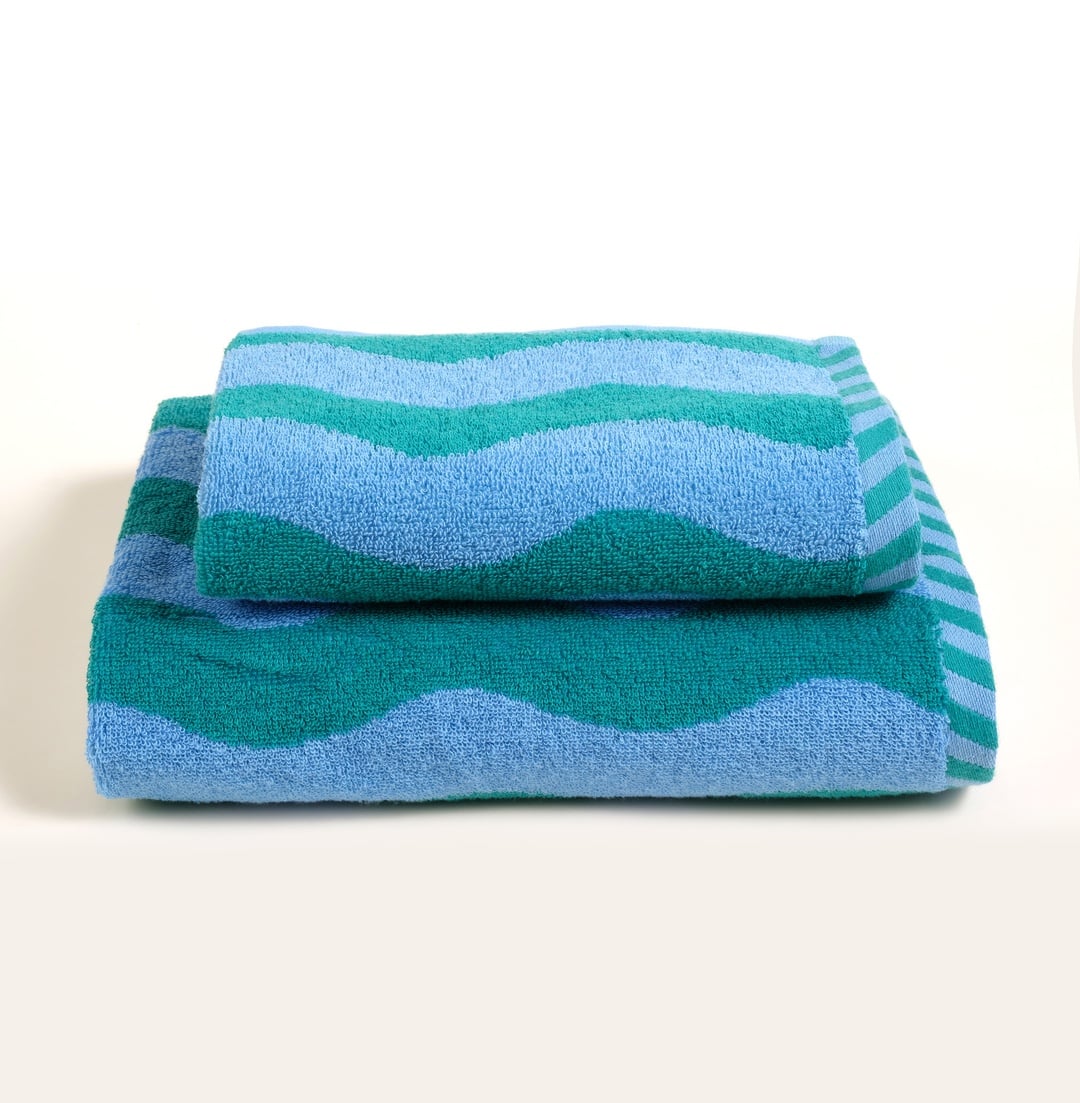 Tabea - Pamuk %100 Pamuk El Havlusu 30x50 Cm Yeşil - Mavi