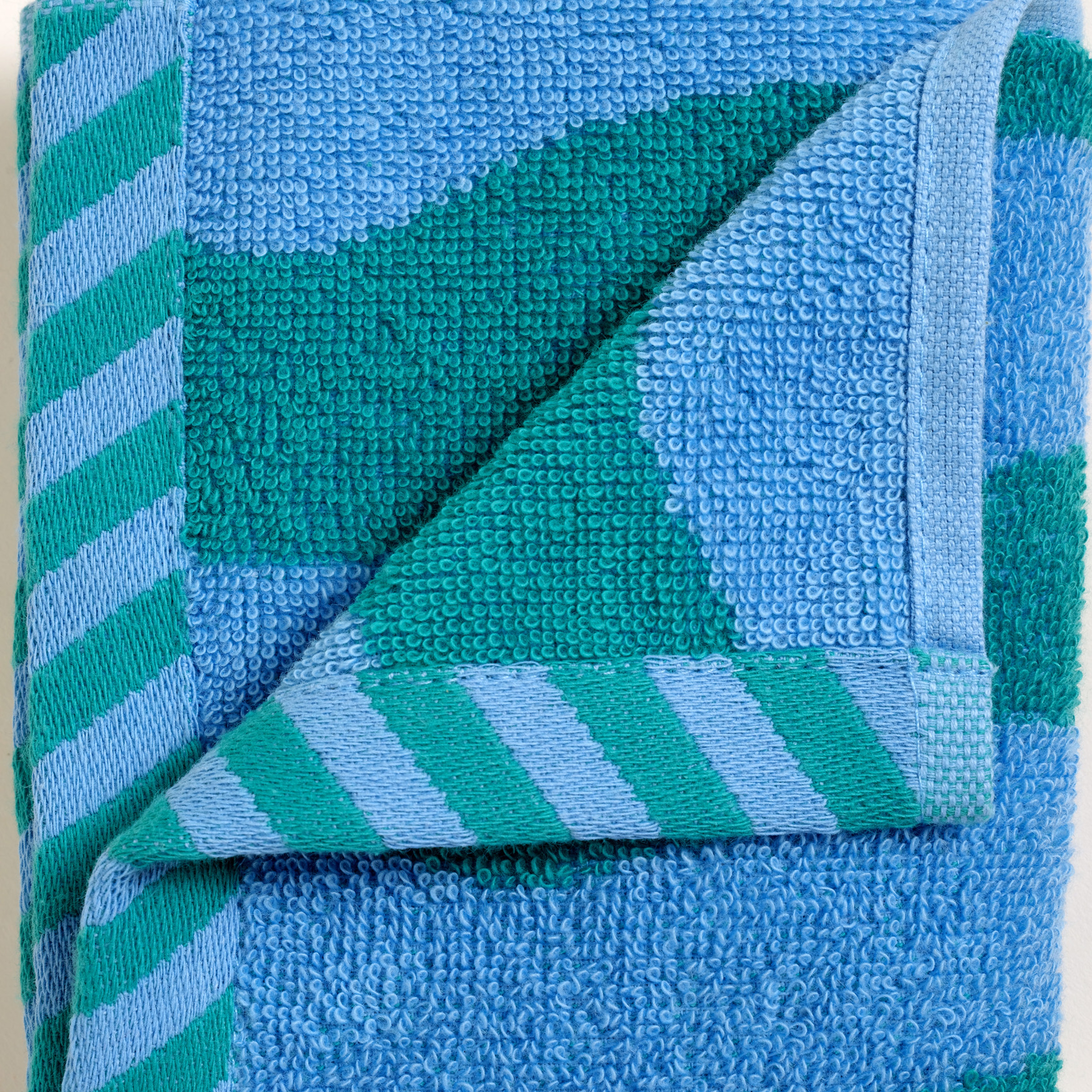 Tabea - Pamuk %100 Pamuk El Havlusu 30x50 Cm Yeşil - Mavi