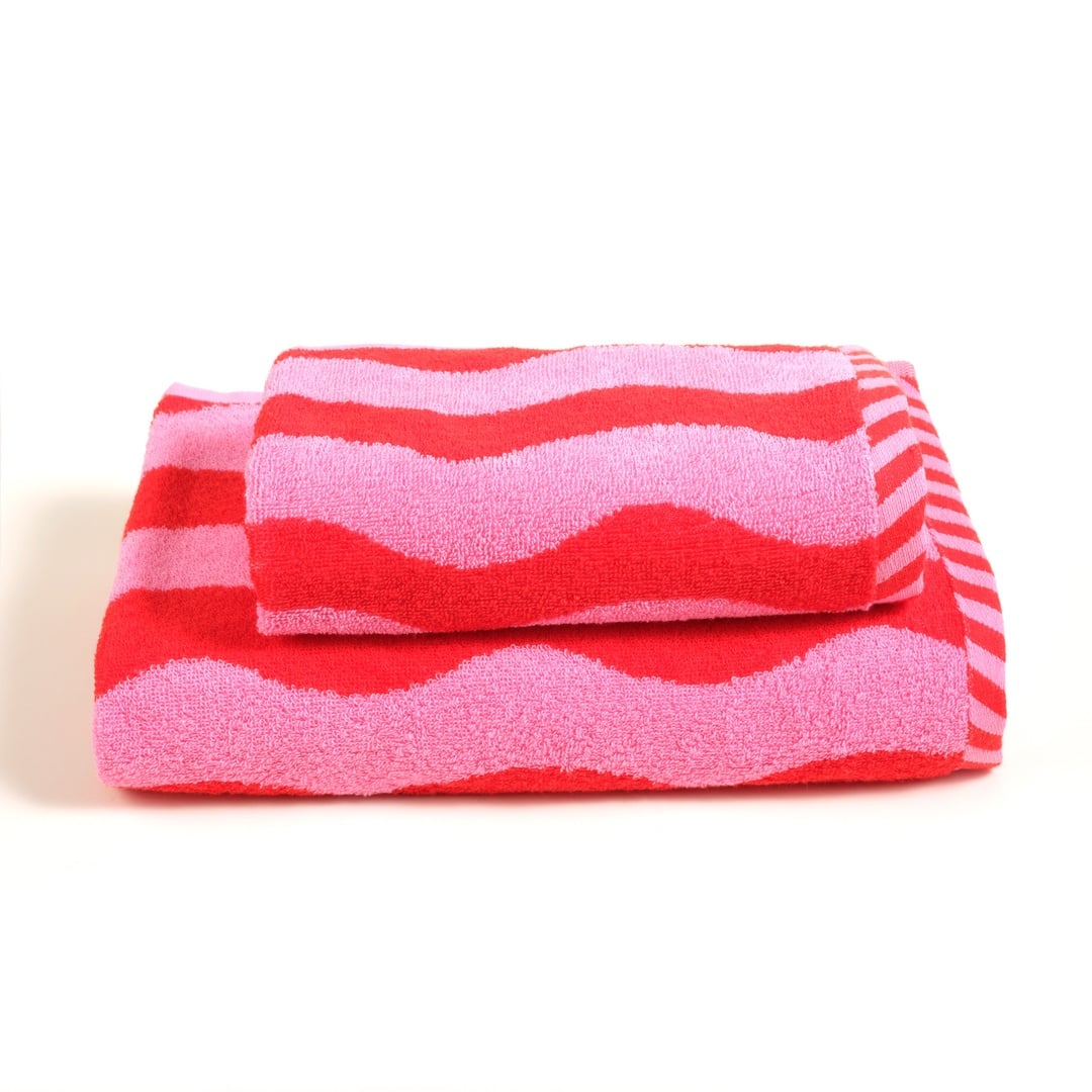 Tabea - Pamuk %100 Pamuk El Havlusu 30x50 Cm Pembe - Kırmızı