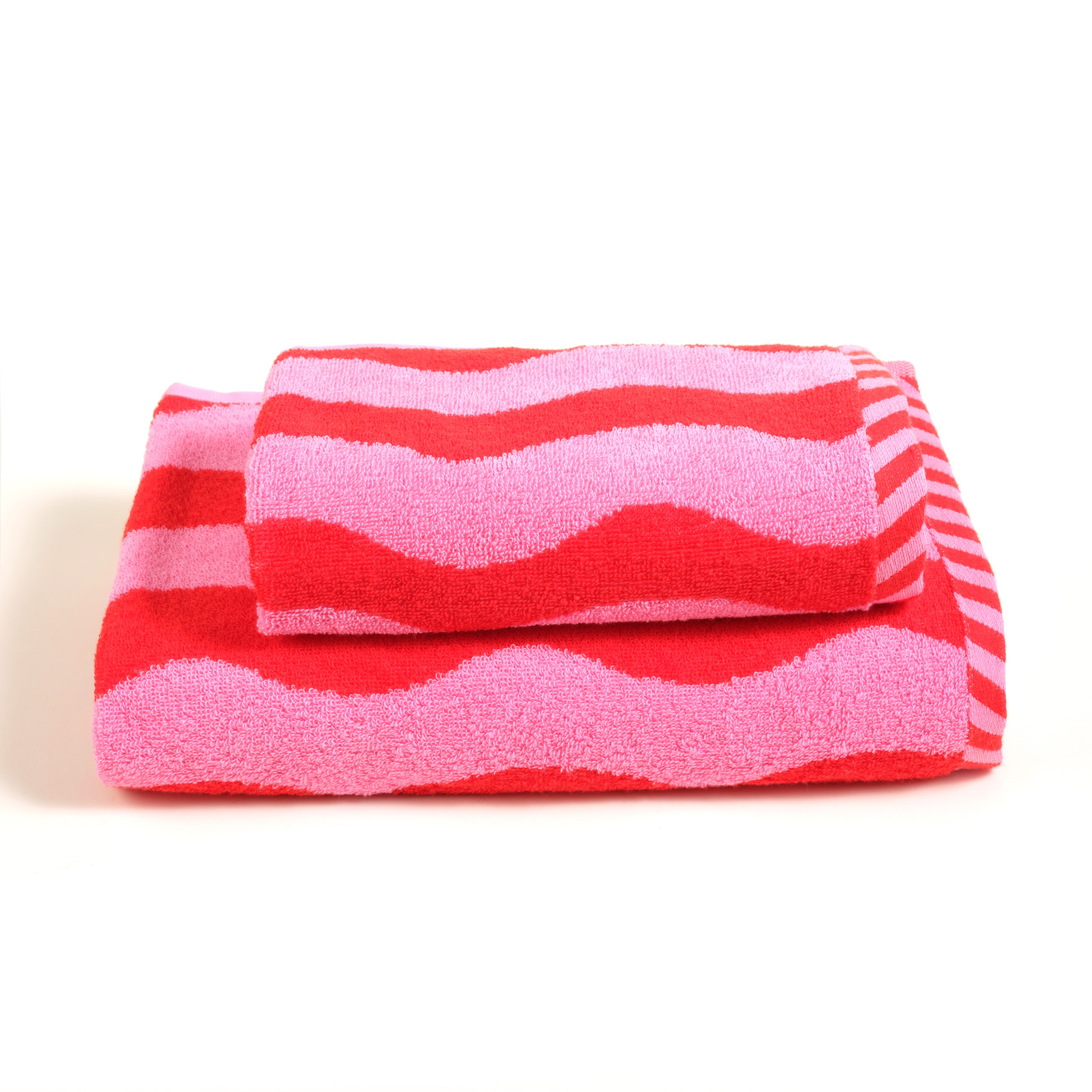 Tabea - Pamuk %100 Pamuk El Havlusu 30x50 Cm Pembe - Kırmızı