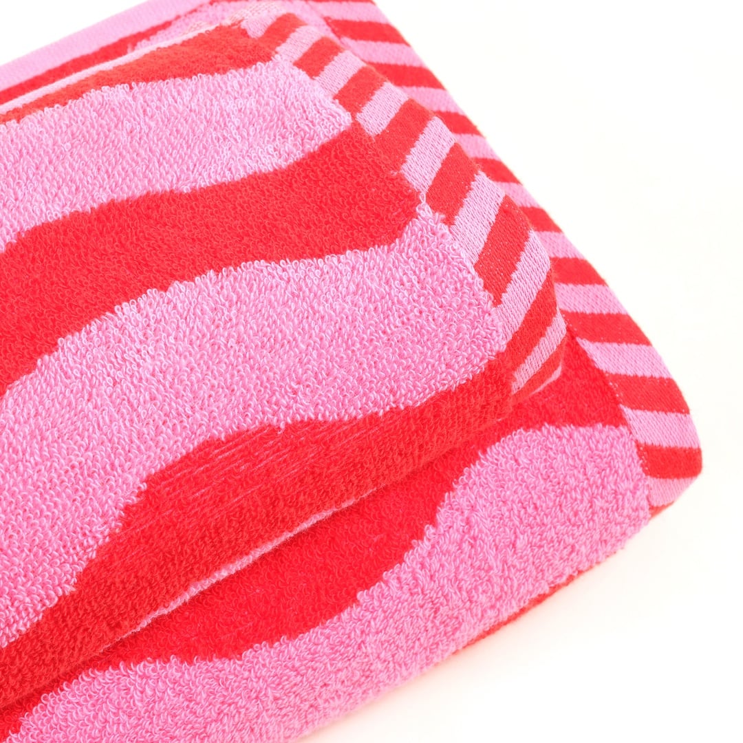 Tabea - Pamuk %100 Pamuk El Havlusu 30x50 Cm Pembe - Kırmızı