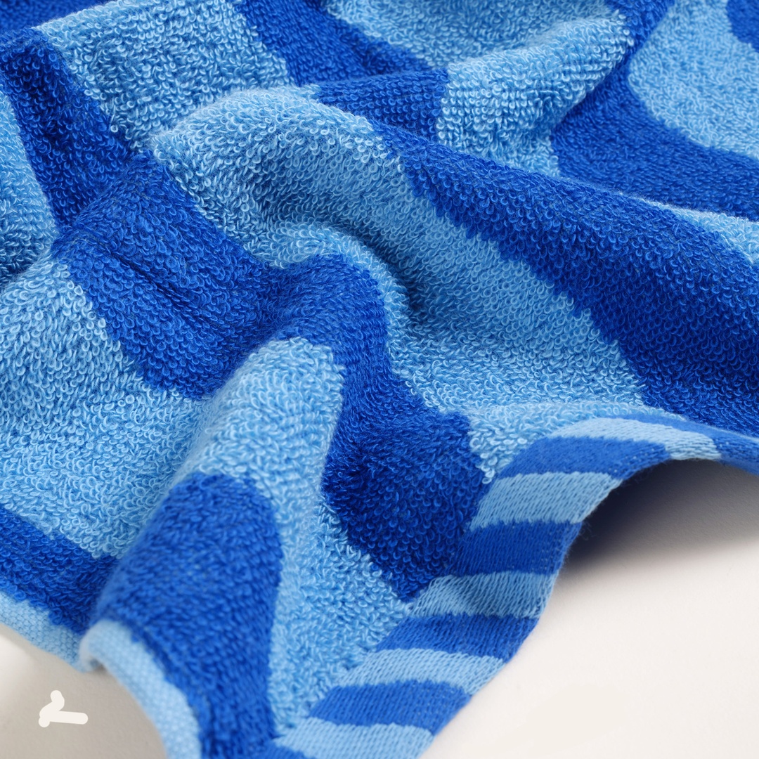 Tabea - Pamuk %100 Pamuk El Havlusu 30x50 Cm Açık Mavi - Koyu Mavi