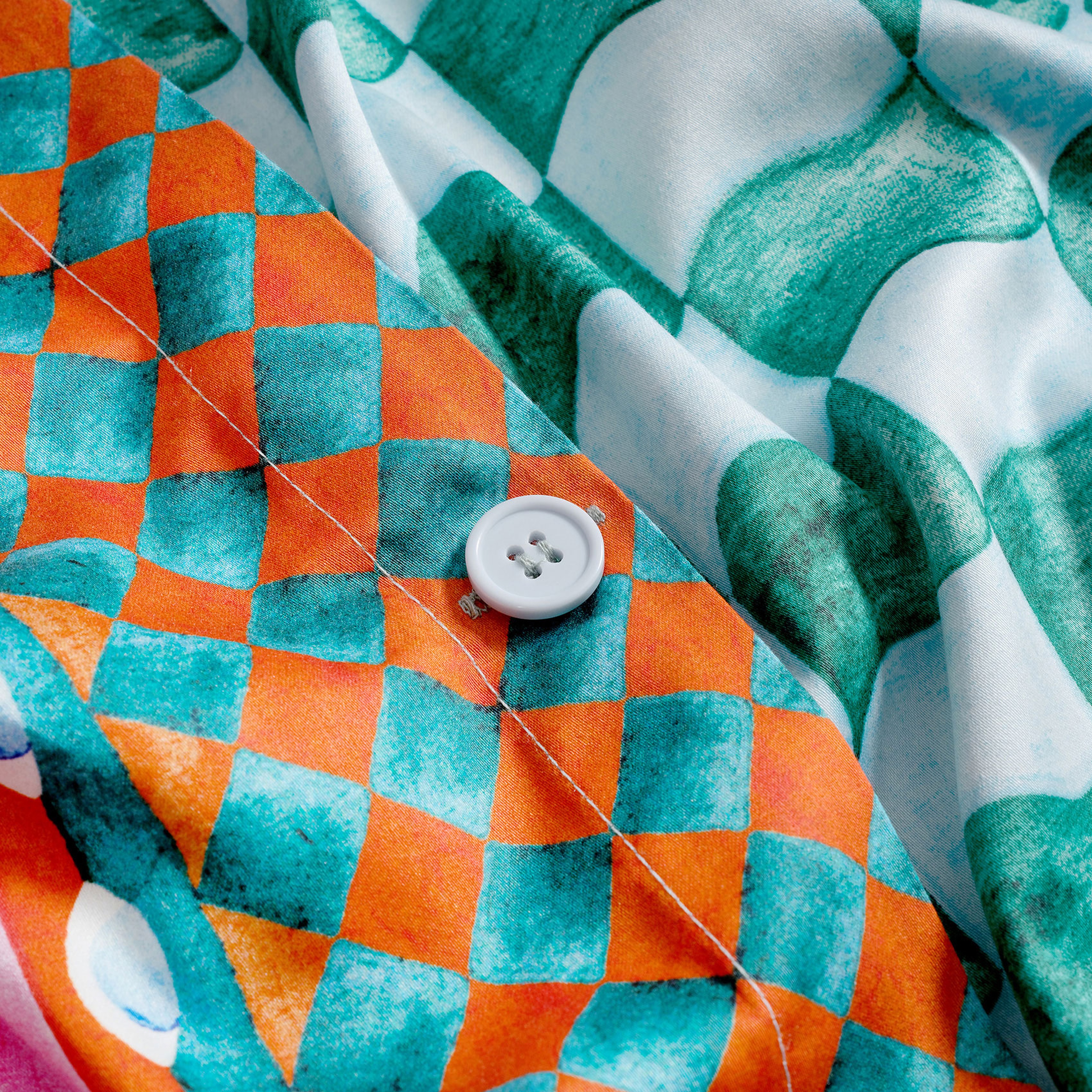 Lahor 300 Tc E.kıng Sıze Pamuk Saten Nevresim Seti 260x220 Cm Yeşil