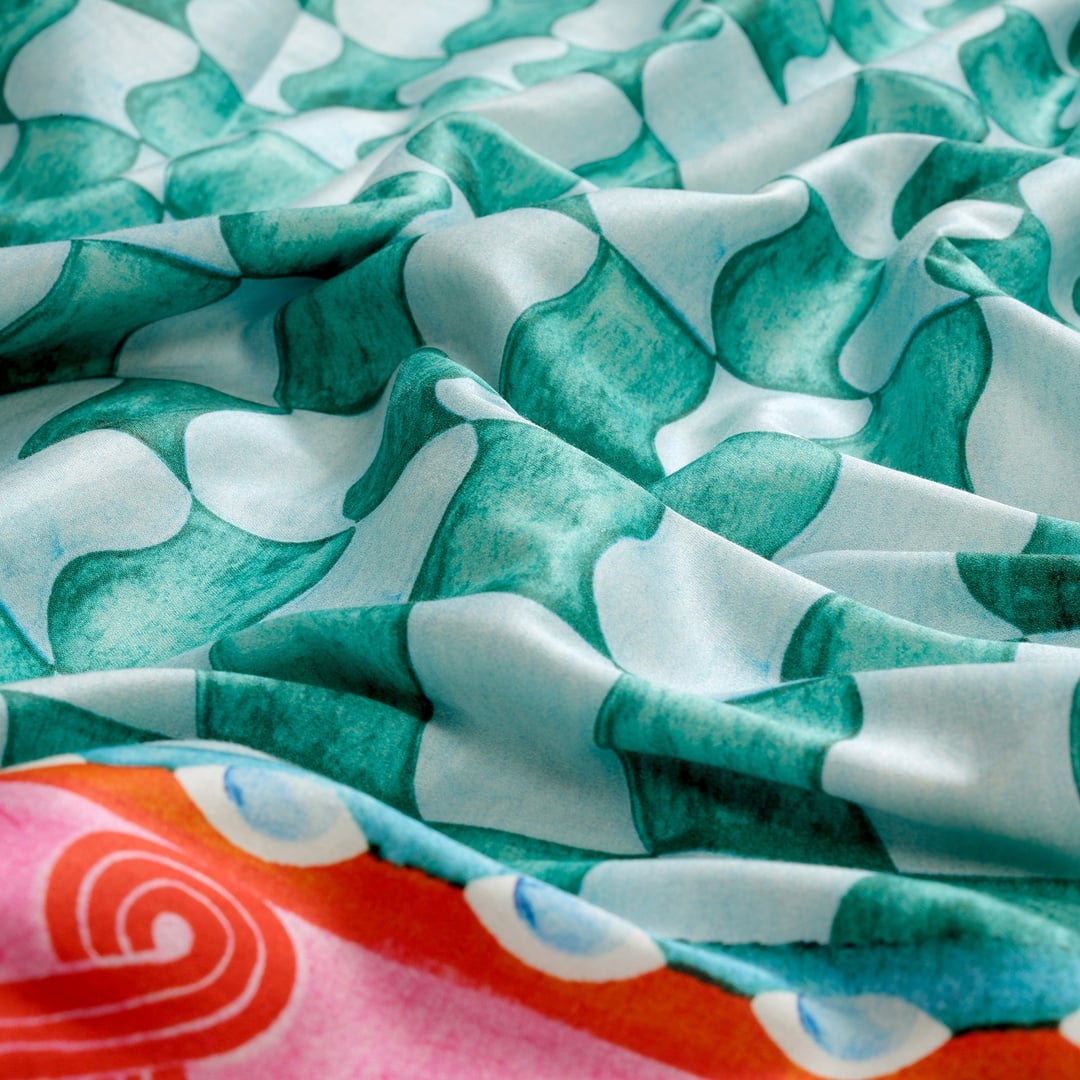 Lahor 300 Tc Kıng Sıze Pamuk Saten Nevresim Seti 240x220 Cm Yeşil