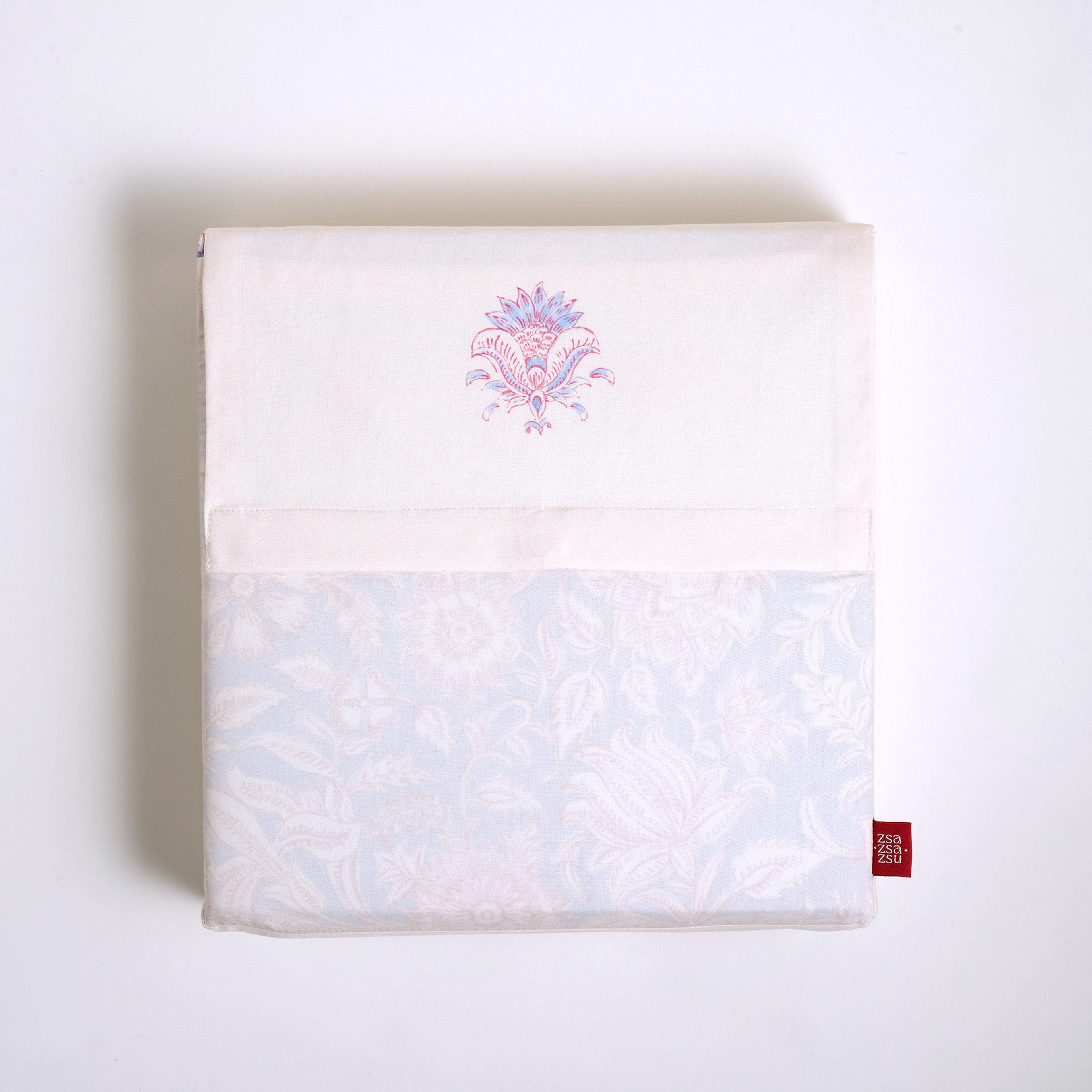 Lahor 200 Tc E.kıng Sıze Pamuk Percale Nevresim Takımı 260x220 Cm Mavi - Fuşya