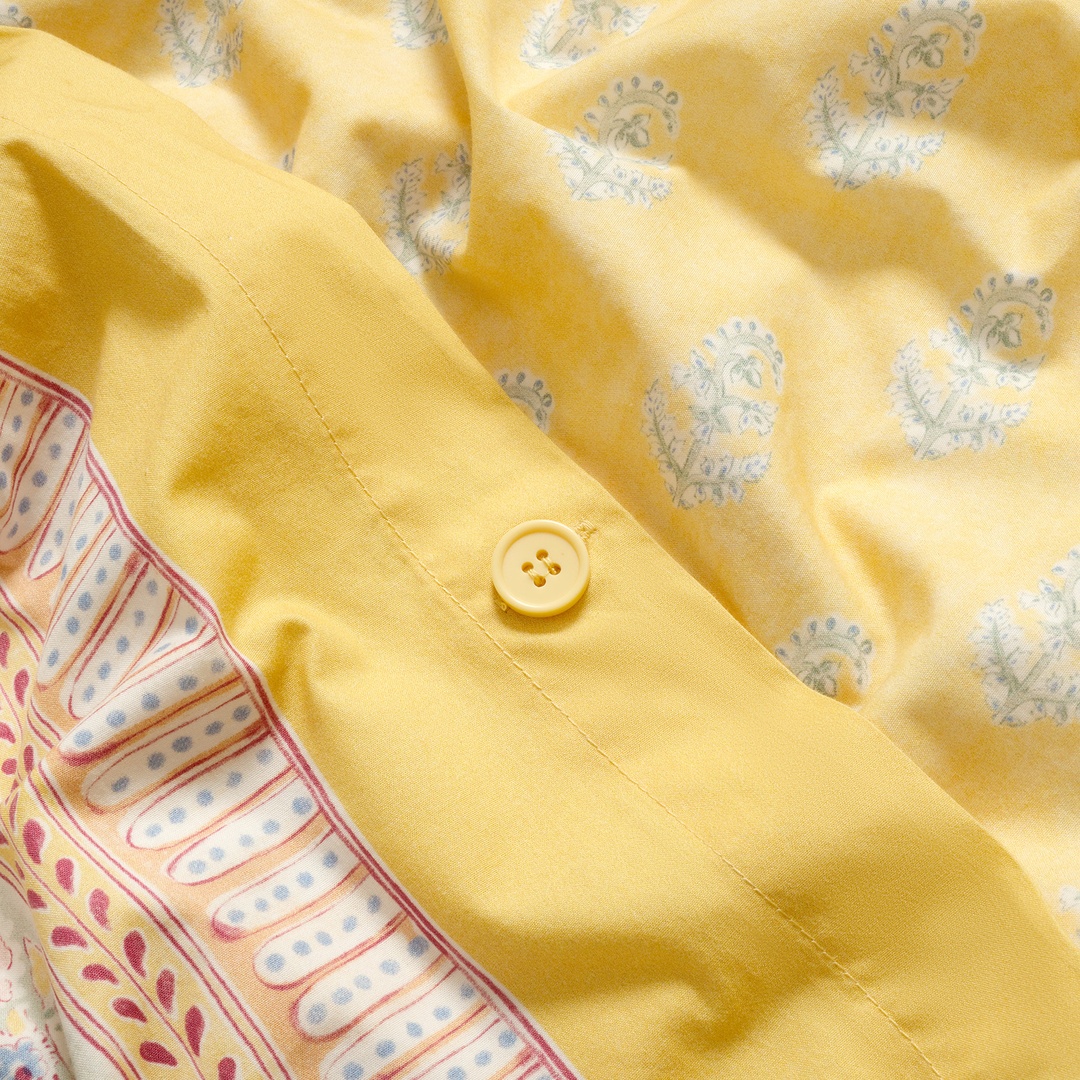 Lahor 200 Tc E.kıng Sıze Pamuk Percale Nevresim Takımı 260x220 Cm Sarı