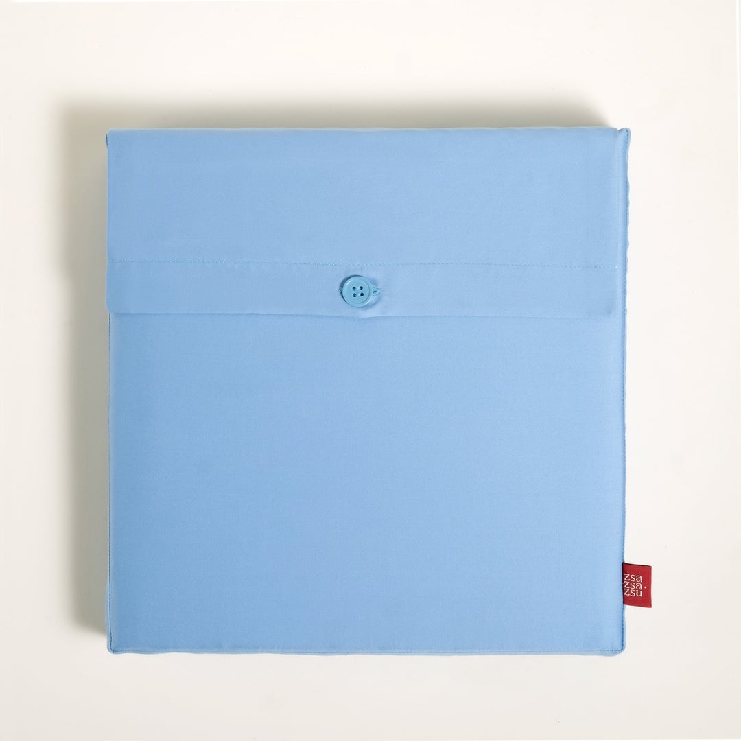 Solıd 300 Tc Kıng Sıze Pamuk Saten %100 Pamuk Saten Düz Çarşaf 260x280 Cm Mavi