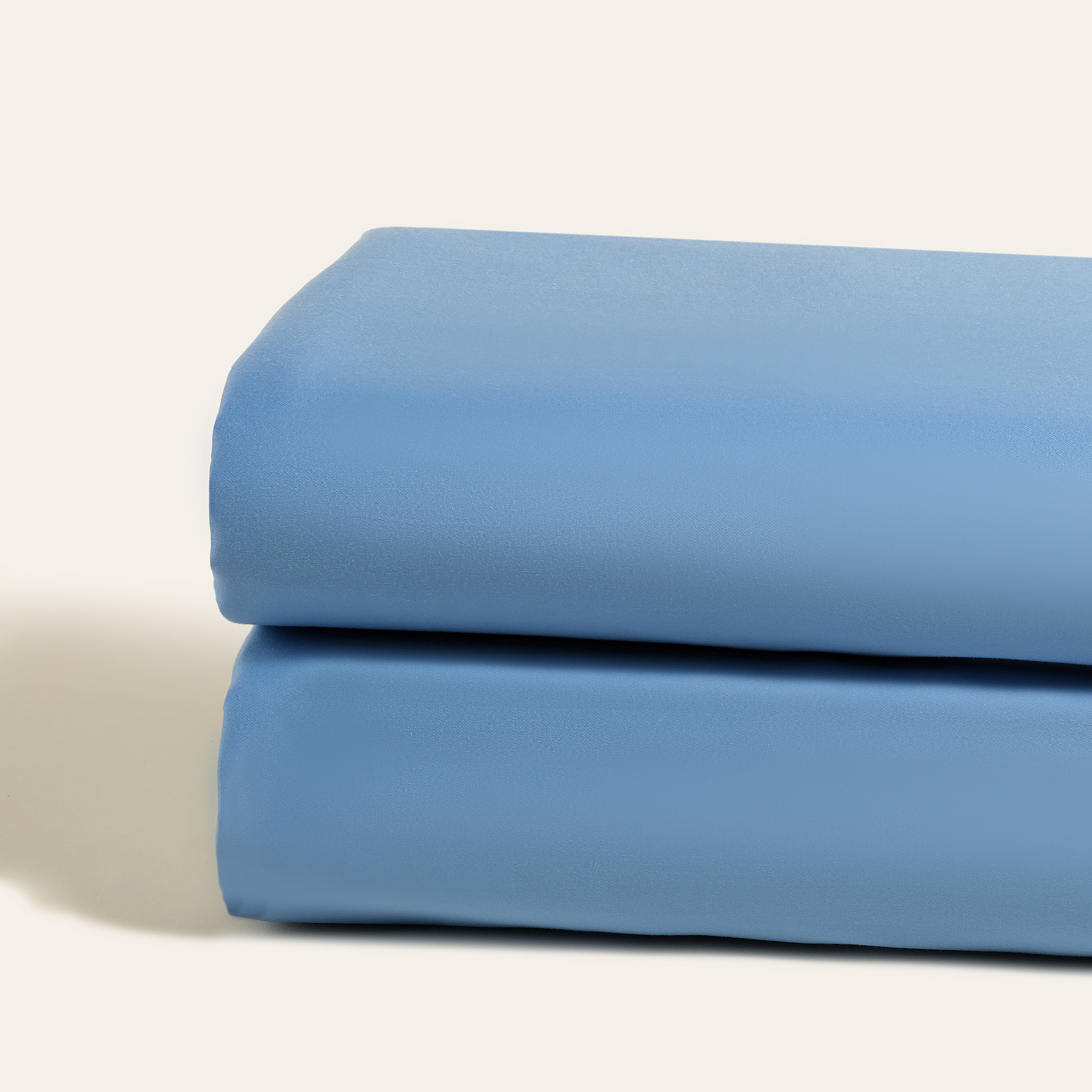 Solıd 300 Tc Çift Kişilik Pamuk Saten %100 Pamuk Saten Düz Çarşaf 240x260 Cm Mavi