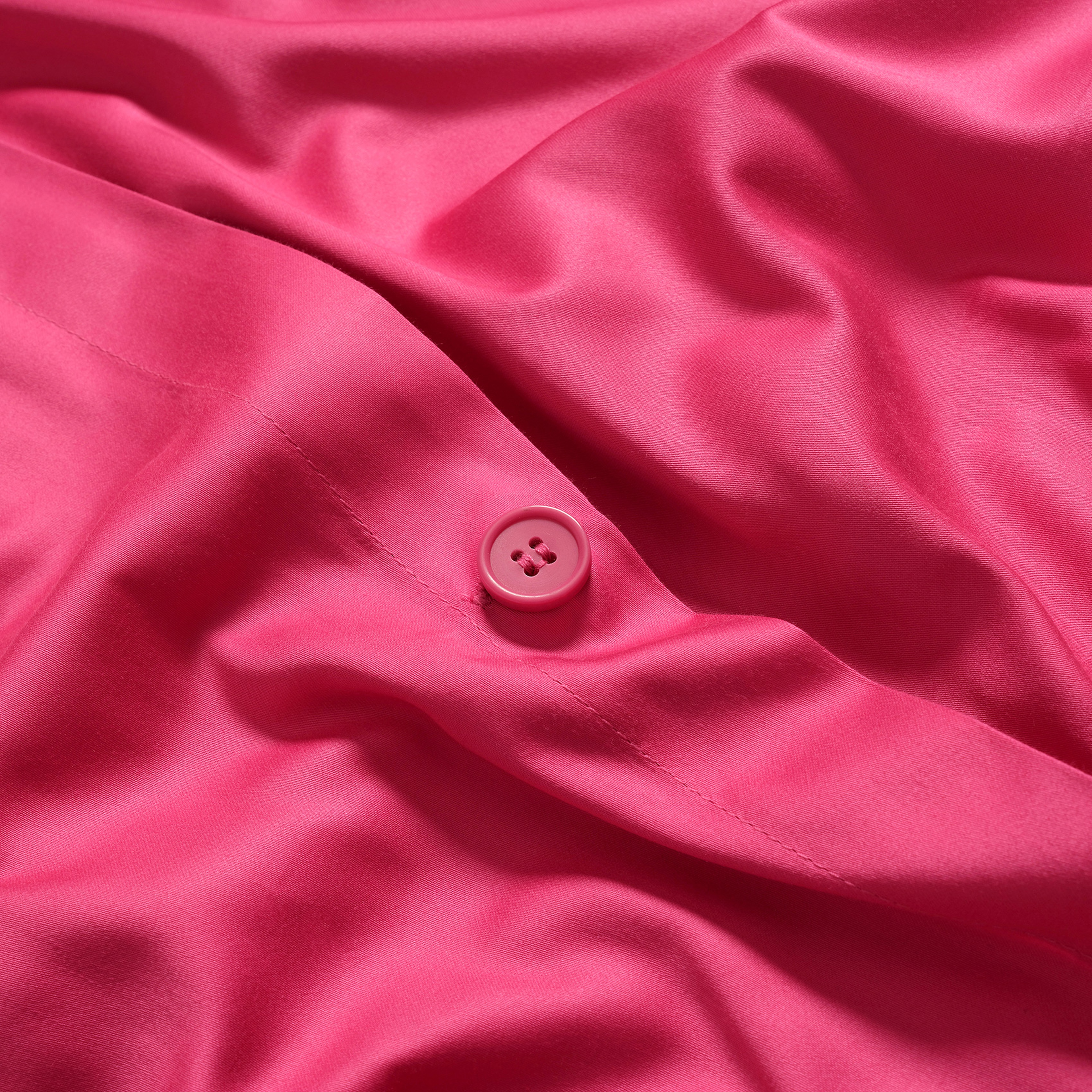 Solıd 300 Tc Tek Kişilik Pamuk %100 Pamuk Saten Nevresim Seti 160x220 Cm Fuşya