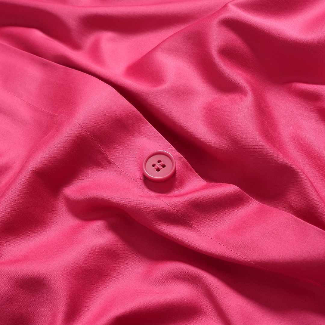 Solıd 300 Tc Çift Kişilik Pamuk Saten %100 Pamuk Saten Nevresim Seti 200x220 Cm Fuşya