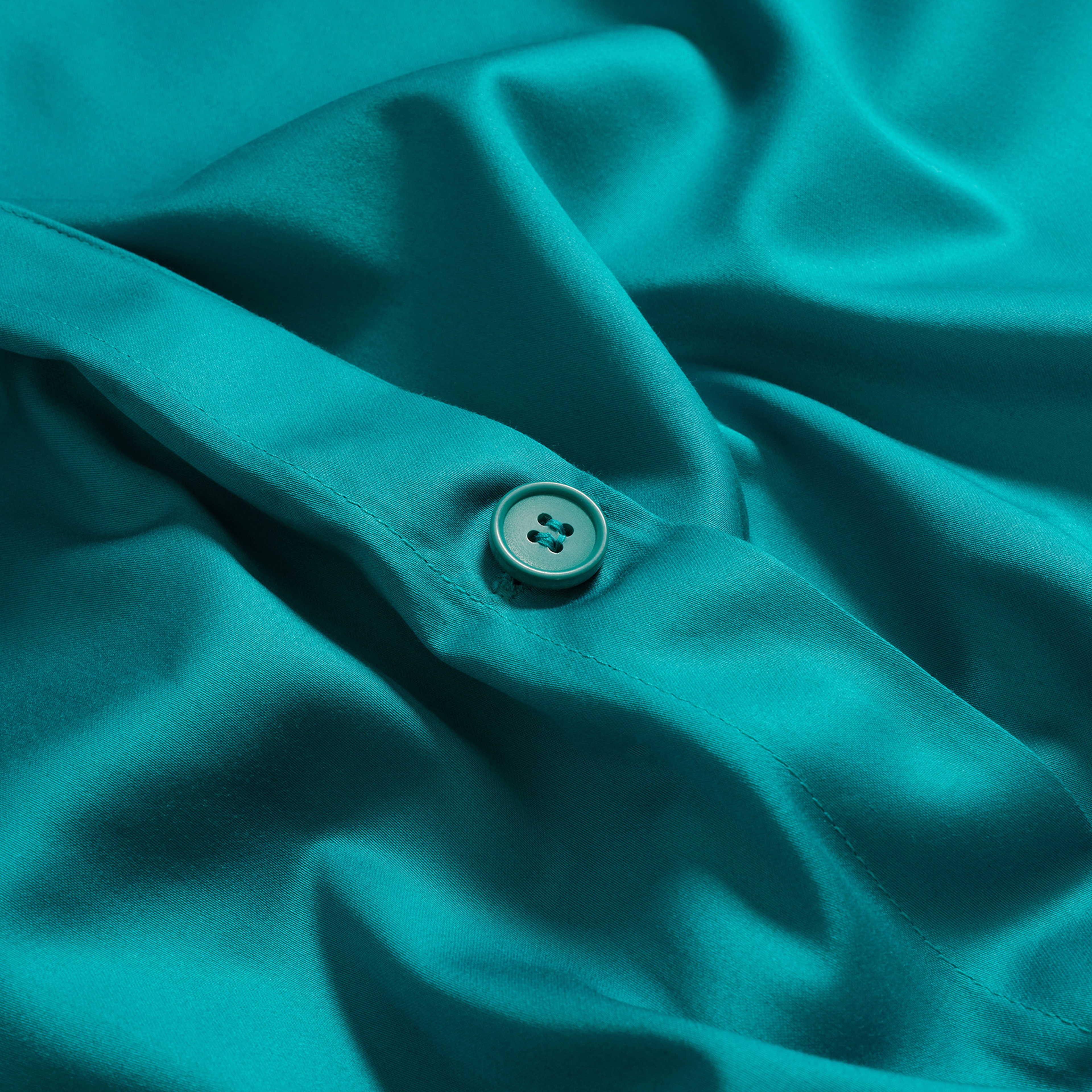 Solıd 300 Tc Tek Kişilik Pamuk %100 Pamuk Saten Nevresim Seti 160x220 Cm Koyu Yeşil