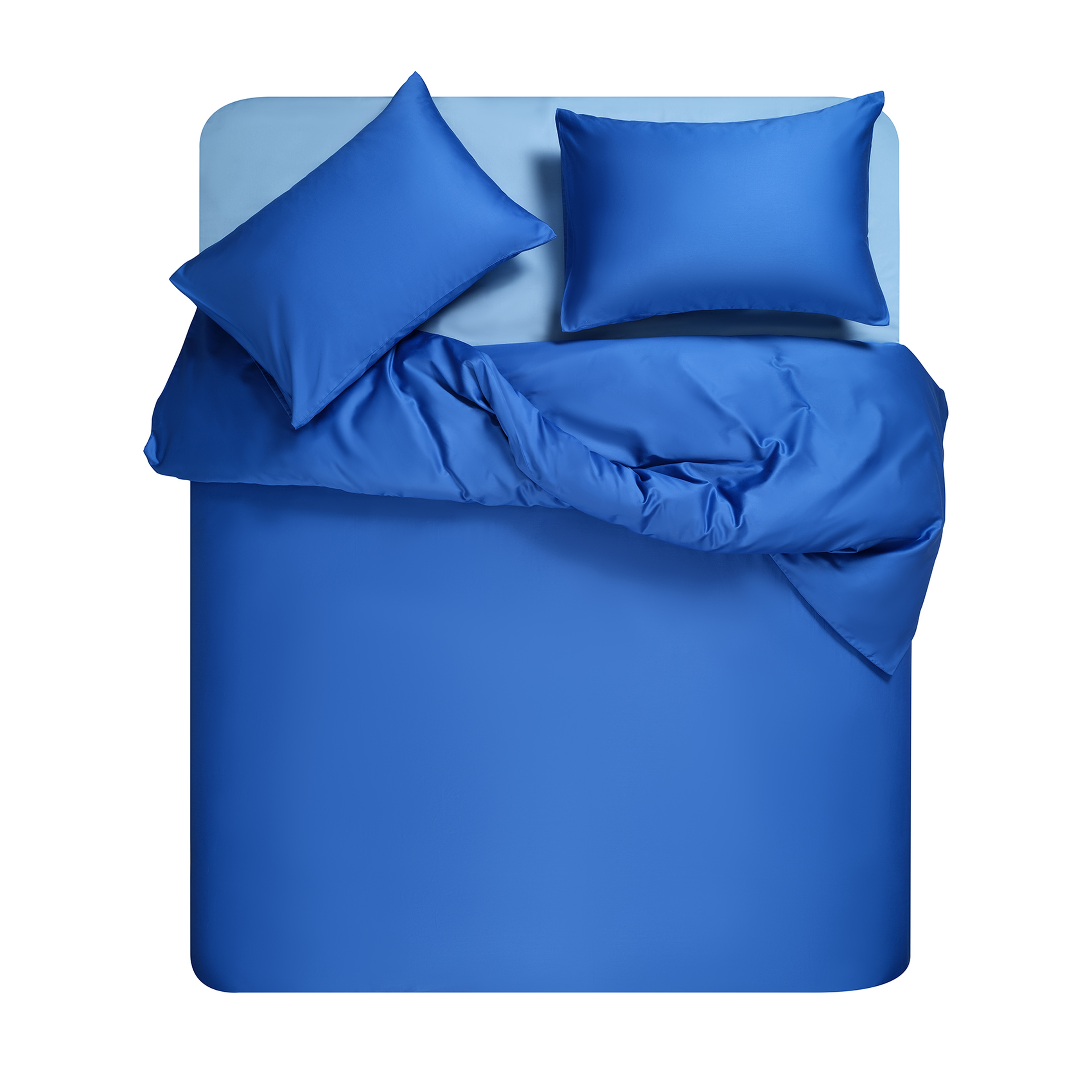 Solıd 300 Tc Tek Kişilik Pamuk %100 Pamuk Saten Nevresim Seti 160x220 Cm Koyu Mavi