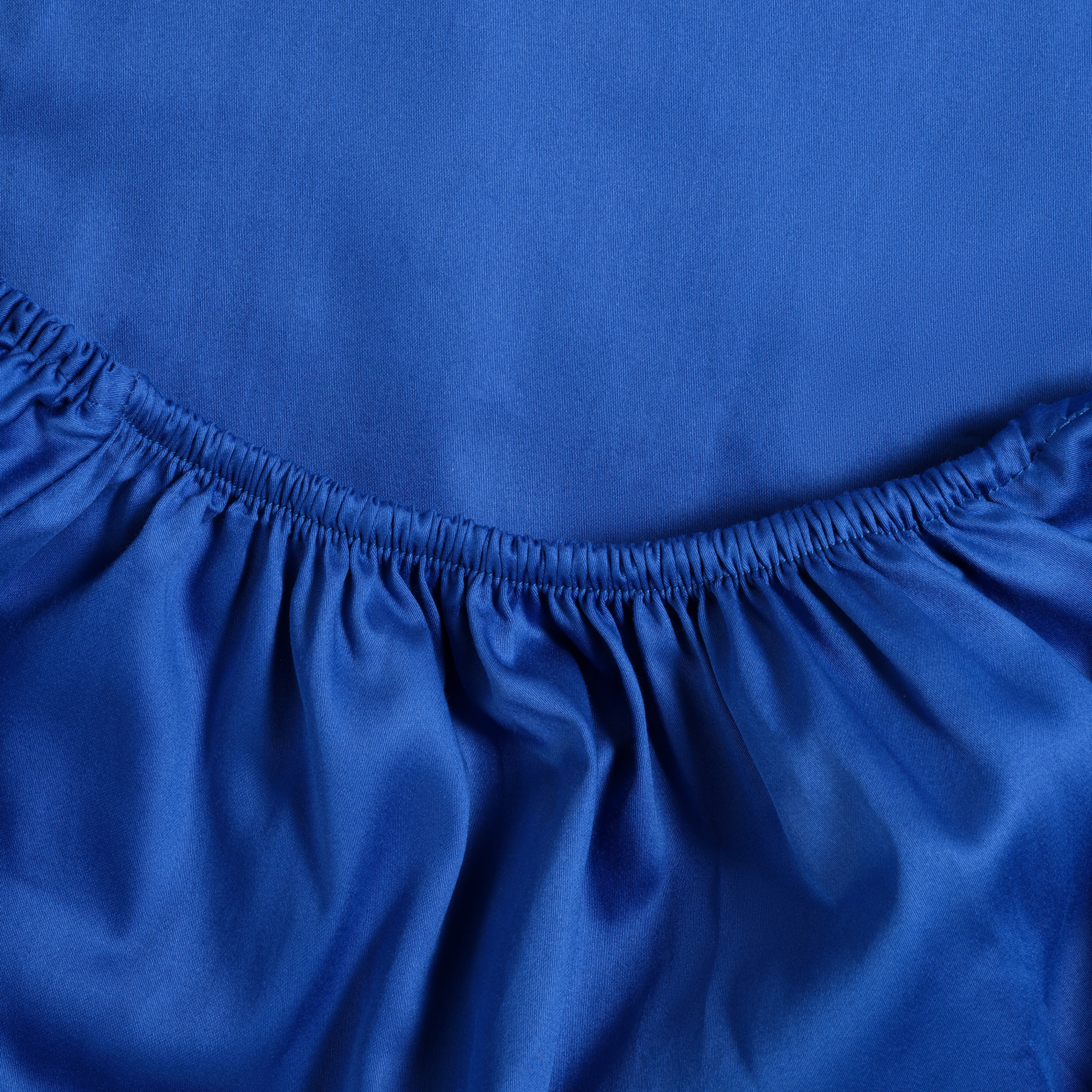 Solıd 300 Tc Queen Sıze Pamuk Saten %100 Pamuk Saten Lastikli Çarşaf 180x200 Cm Koyu Mavi