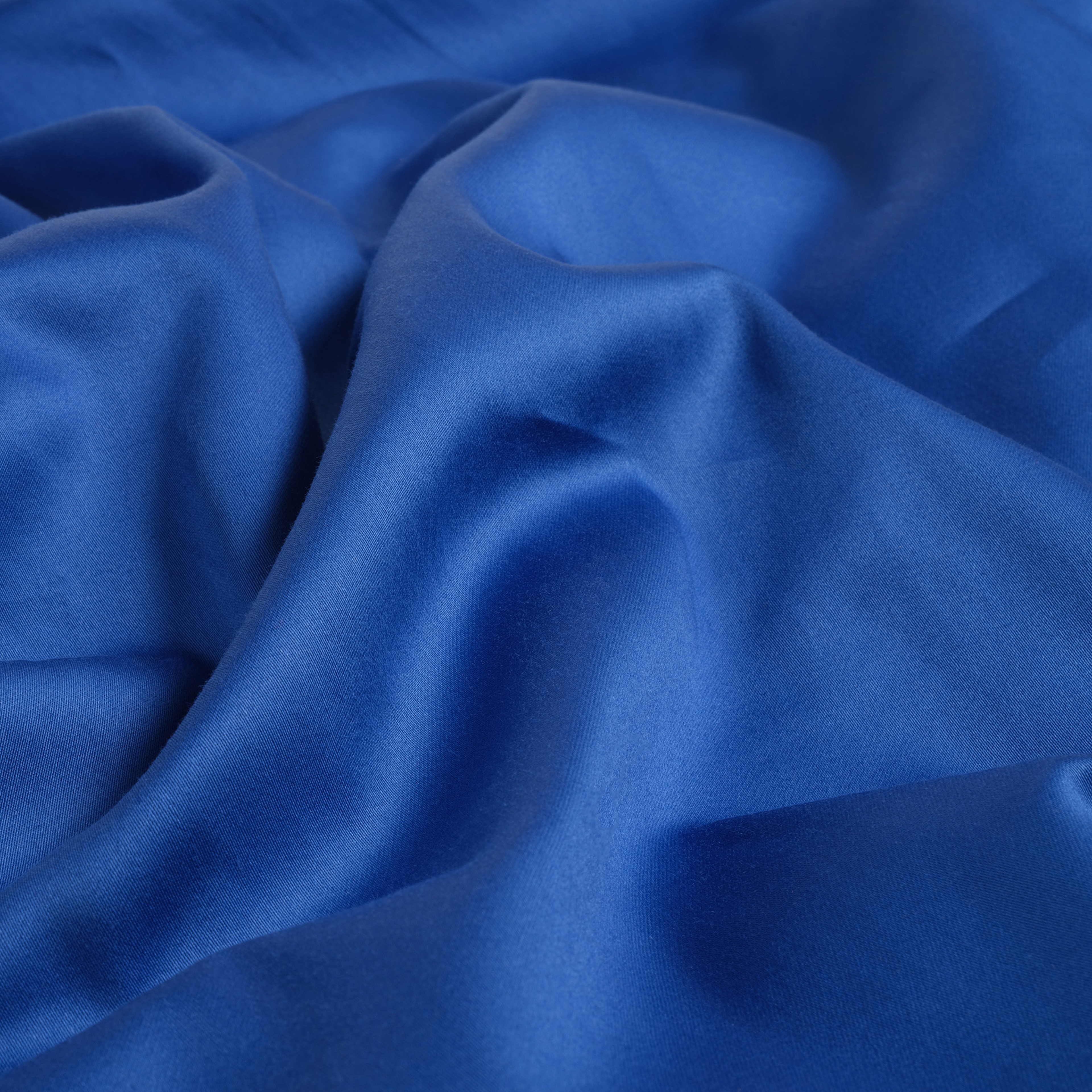 Solıd Koyu Mavi Tek Kişilik Pamuk Saten Düz Çarşaf