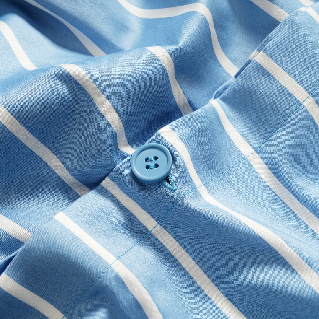 Solıd Mavi Kıng Sıze Pamuk Saten Nevresim Seti