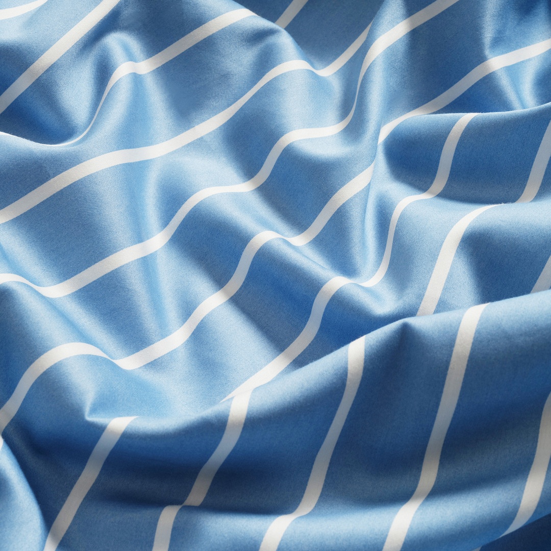 Solıd Mavi Kıng Sıze Pamuk Saten Nevresim Seti