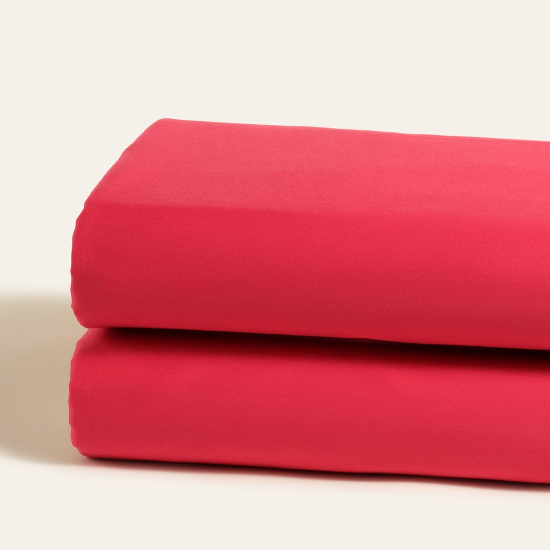 Solıd 300 Tc Kıng Sıze Pamuk Saten %100 Pamuk Saten Lastikli Çarşaf 200x200 Cm Fuşya
