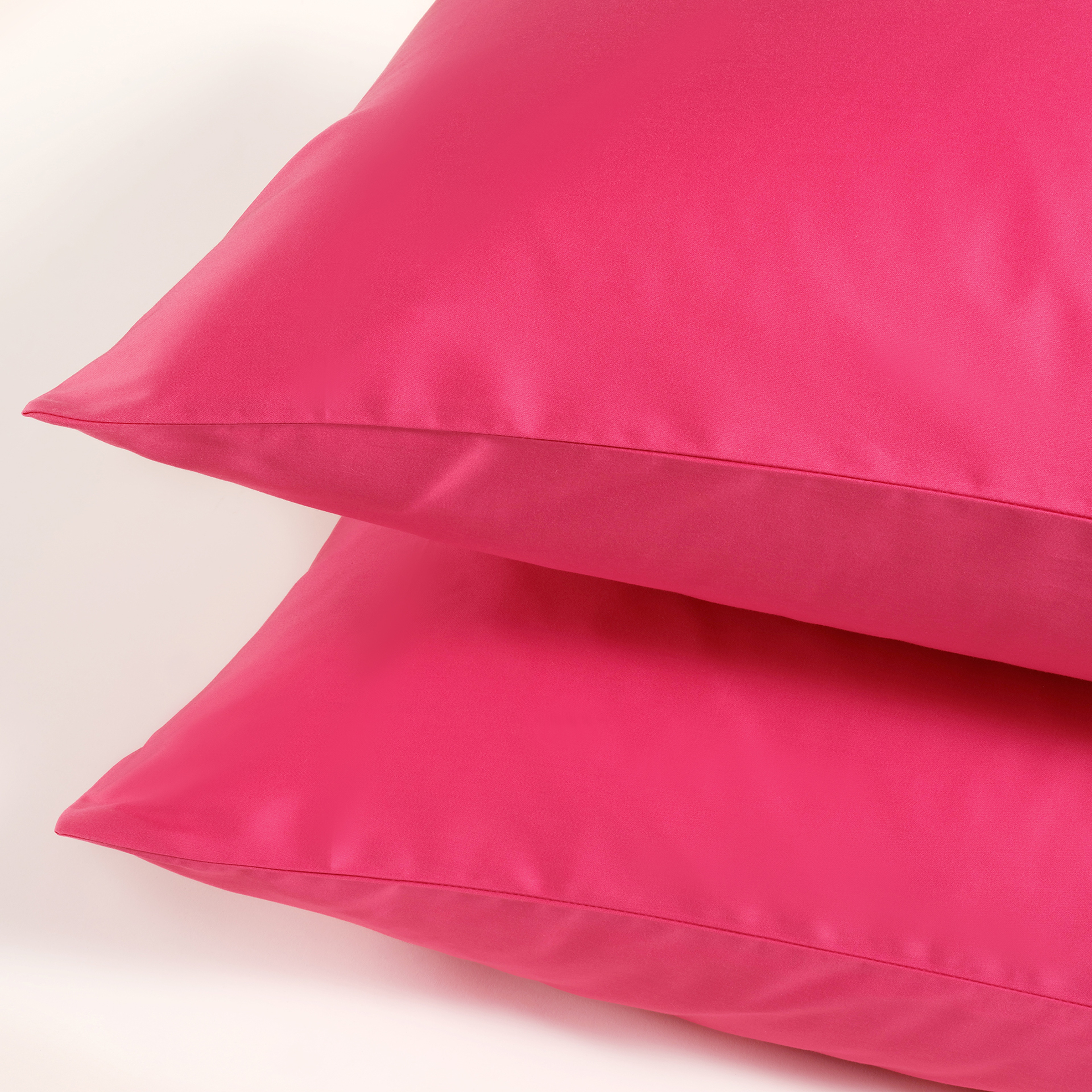 Solıd 300 Tc 2'li Pamuk Saten %100 Pamuk Saten Yastık Kılıfı 50x70 Cm Fuşya