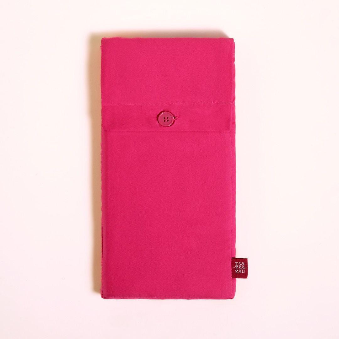 Solıd Fuşya 2'li Pamuk Saten Yastık Kılıfı