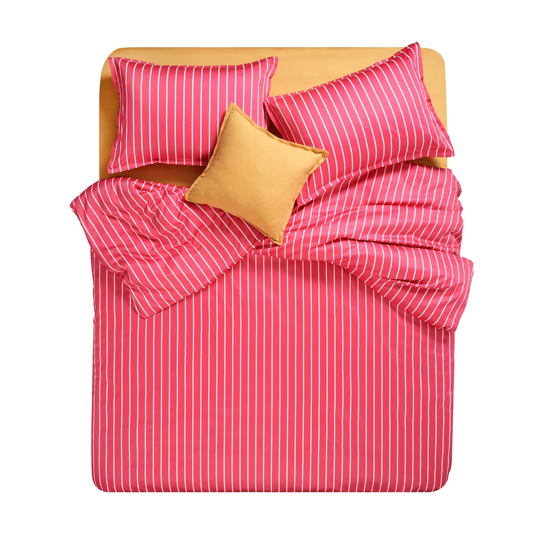 Solıd Fuşya Tek Kişilik Pamuk Saten Nevresim Seti