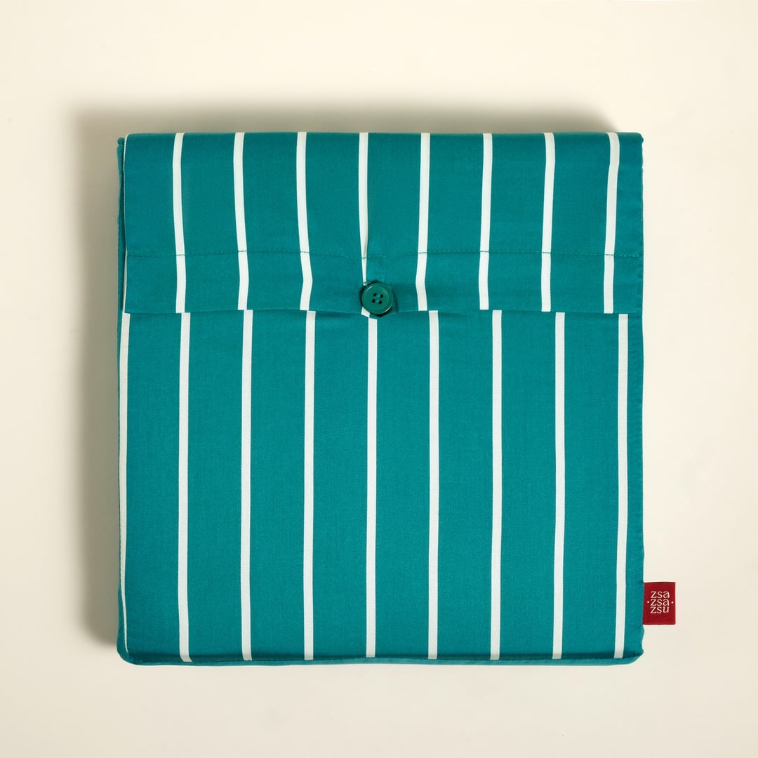 Solıd 300 Tc Geniş Çizgili Kıng Sıze Pamuk Saten Nevresim Seti 240x220 Cm Koyu Yeşil