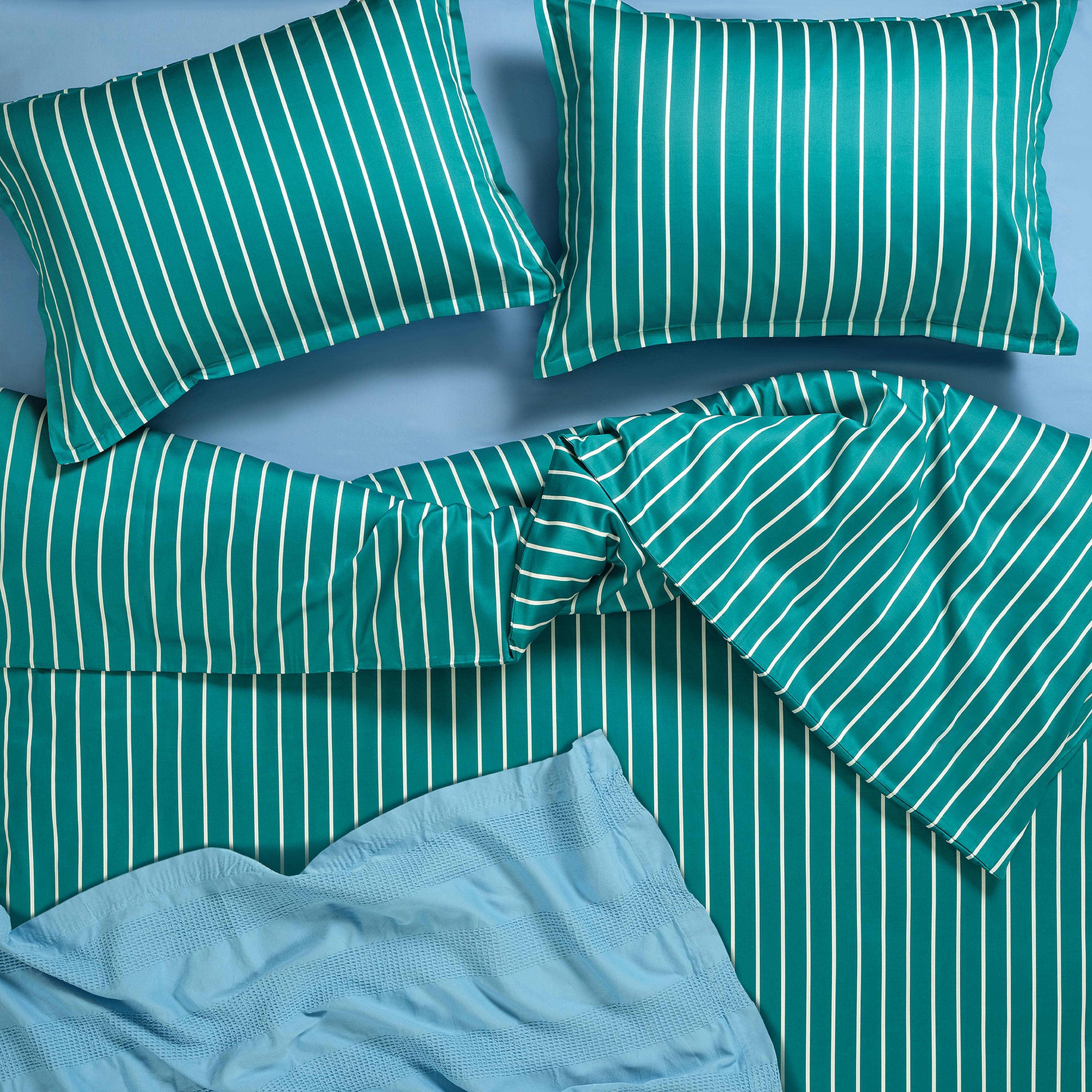 Solıd Koyu Yeşil Tek Kişilik Pamuk Saten Nevresim Seti