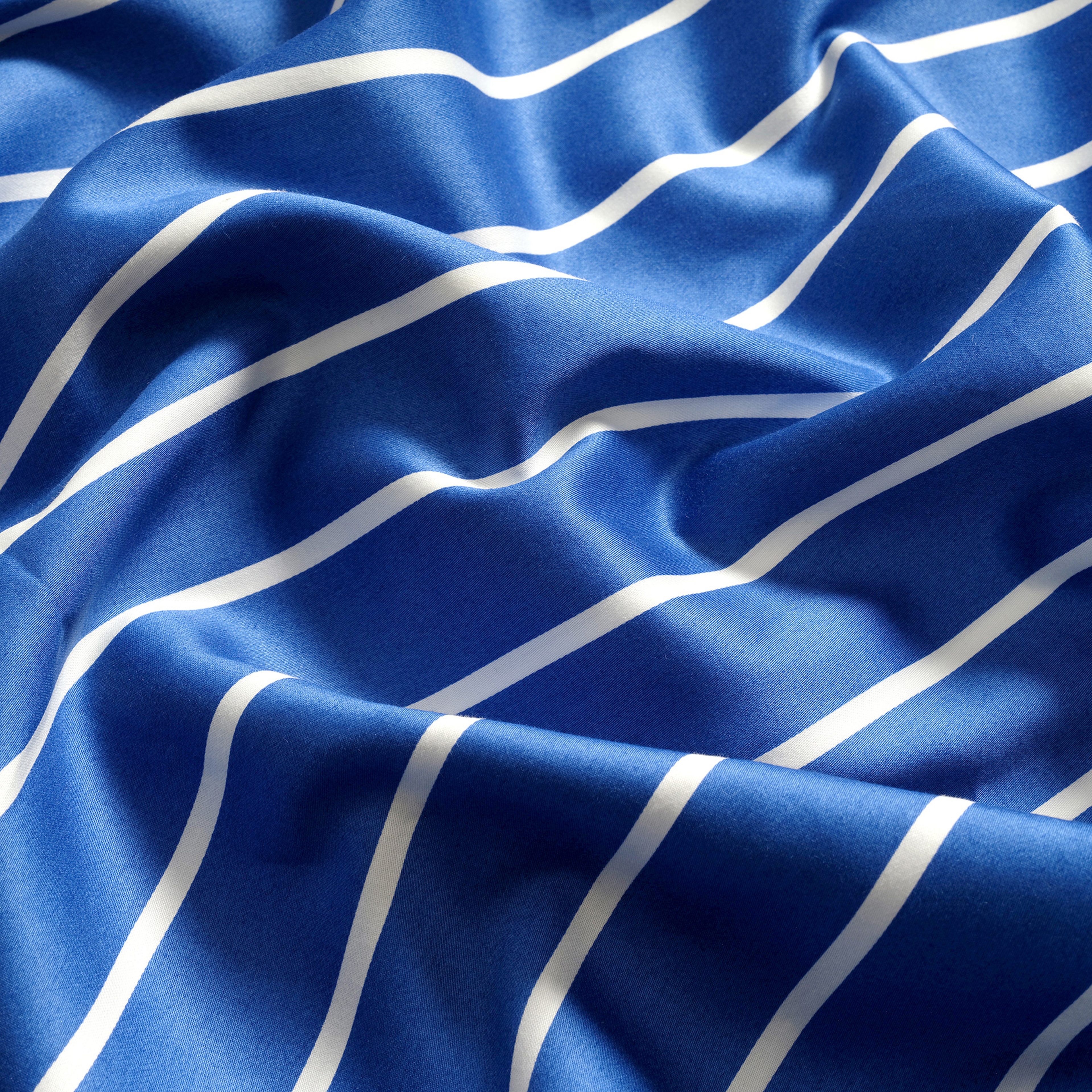 Solıd Koyu Mavi Kıng Sıze Pamuk Saten Nevresim Seti