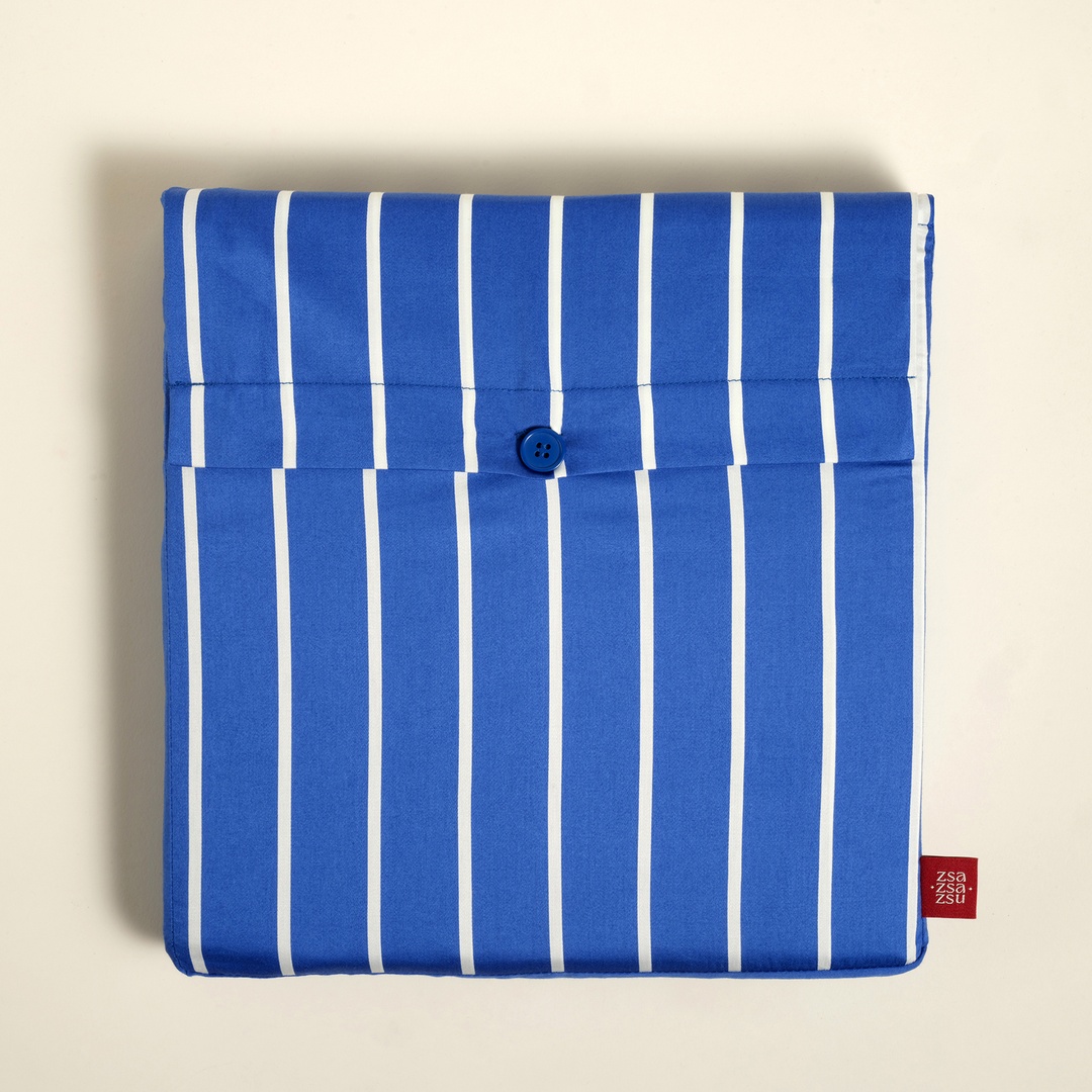 Solıd Koyu Mavi Kıng Sıze Pamuk Saten Nevresim Seti