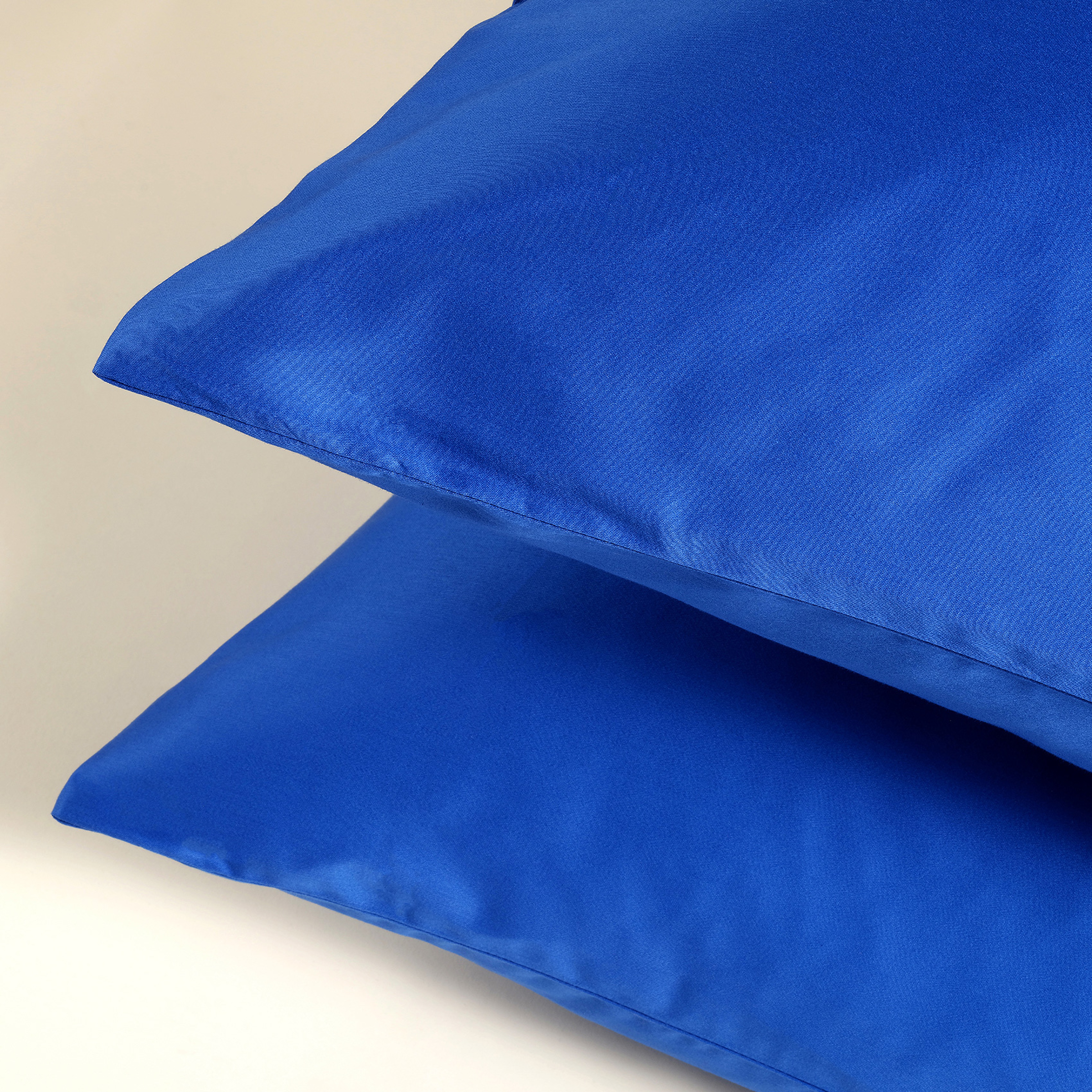 Solıd 300 Tc 2'li Pamuk Saten %100 Pamuk Saten Yastık Kılıfı 50x70 Cm Koyu Mavi