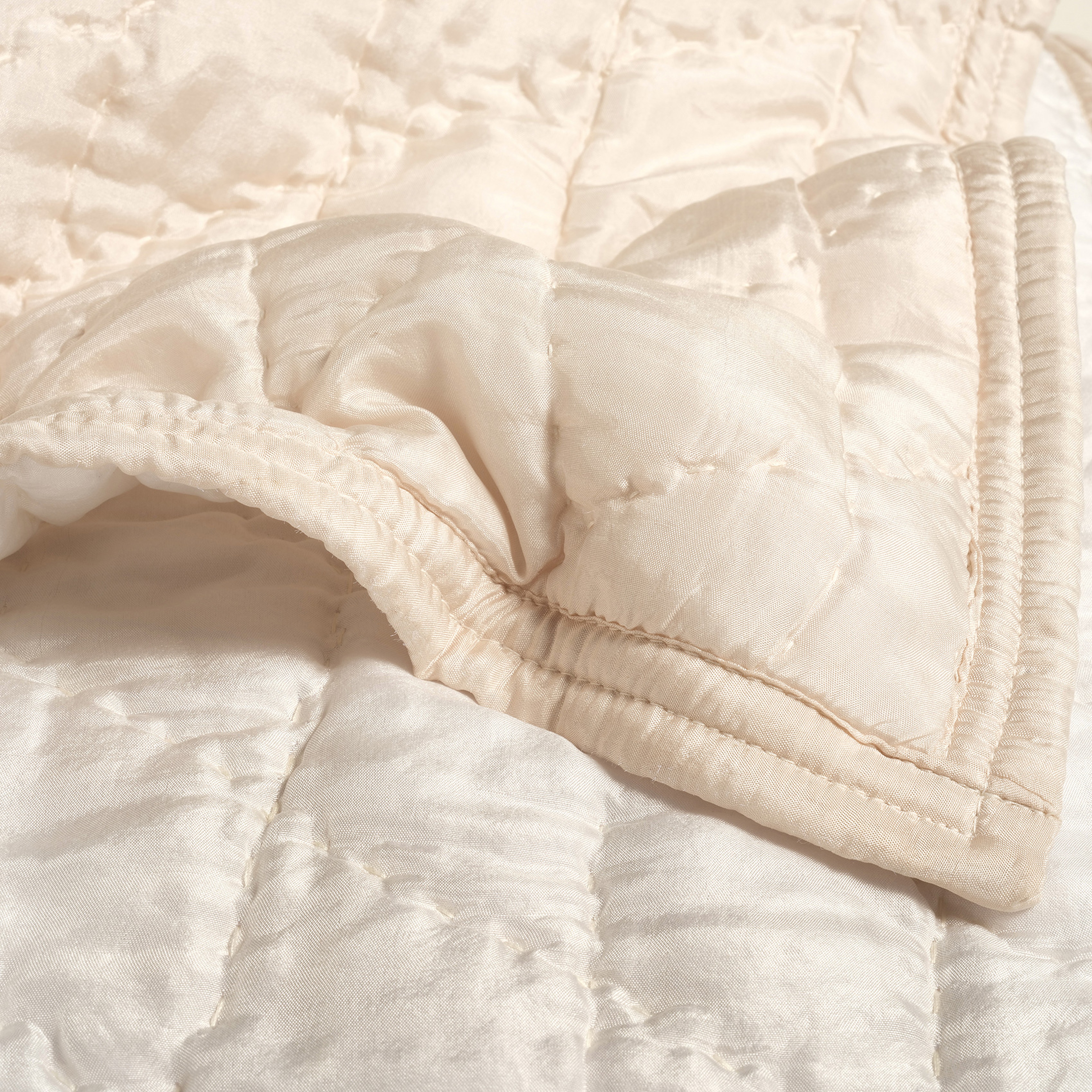 Okhla Kıng Sıze İpek Yatak Örtüsü Seti 260x280 Cm Natural