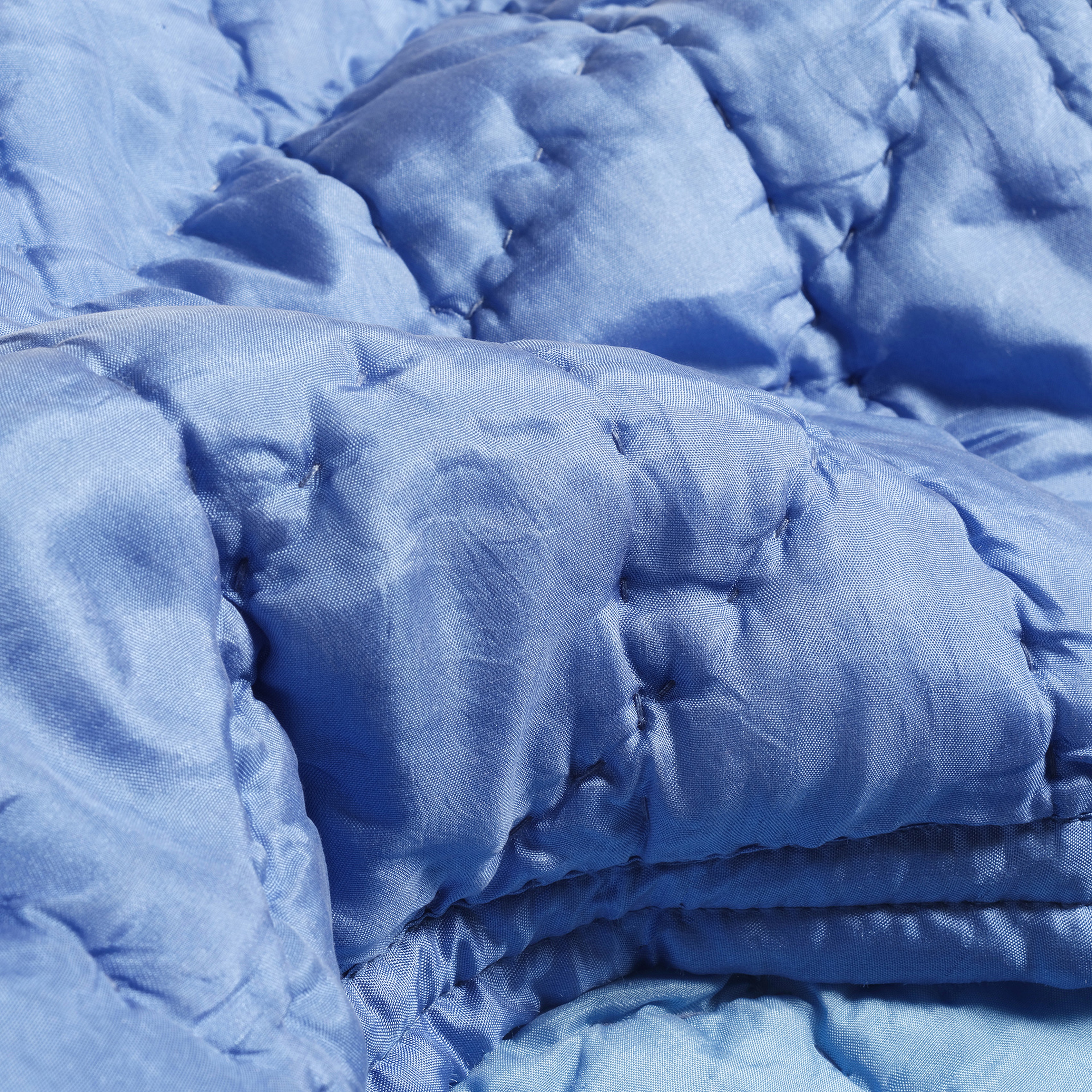 Okhla Kıng Sıze İpek Yatak Örtüsü Seti 260x280 Cm Mavi