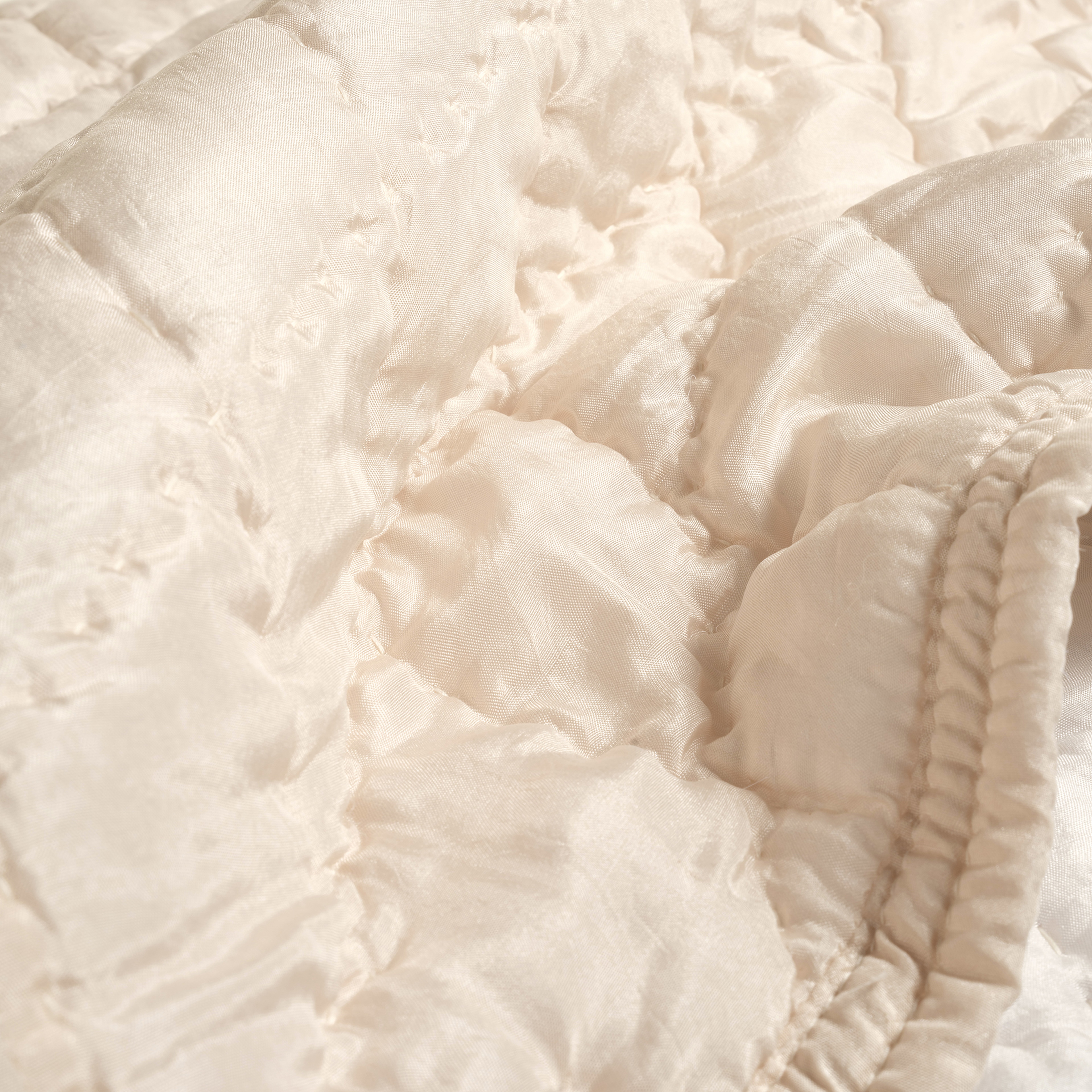 Okhla Çift Kişilik İpek Yatak Örtüsü Seti 240x260 Cm Natural