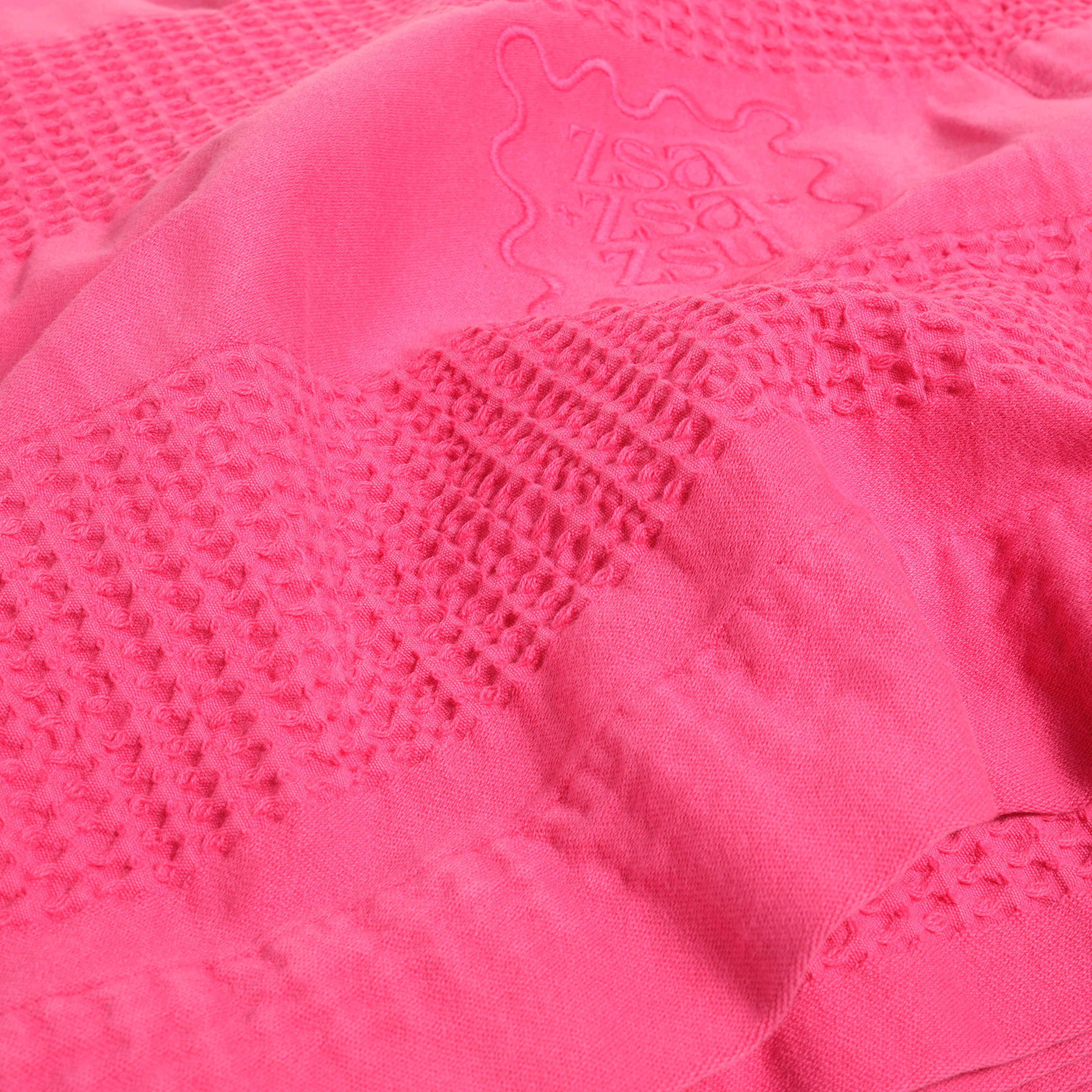 Braga Waffle Çift Kişilik Pamuk Pike 200x220 Cm Fuşya