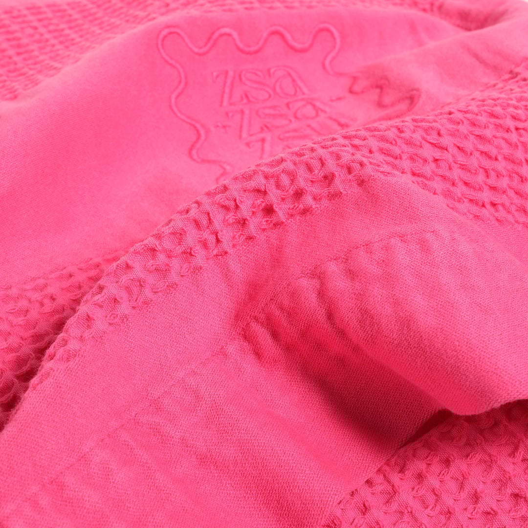 Braga Waffle Çift Kişilik Pamuk Pike 200x220 Cm Fuşya