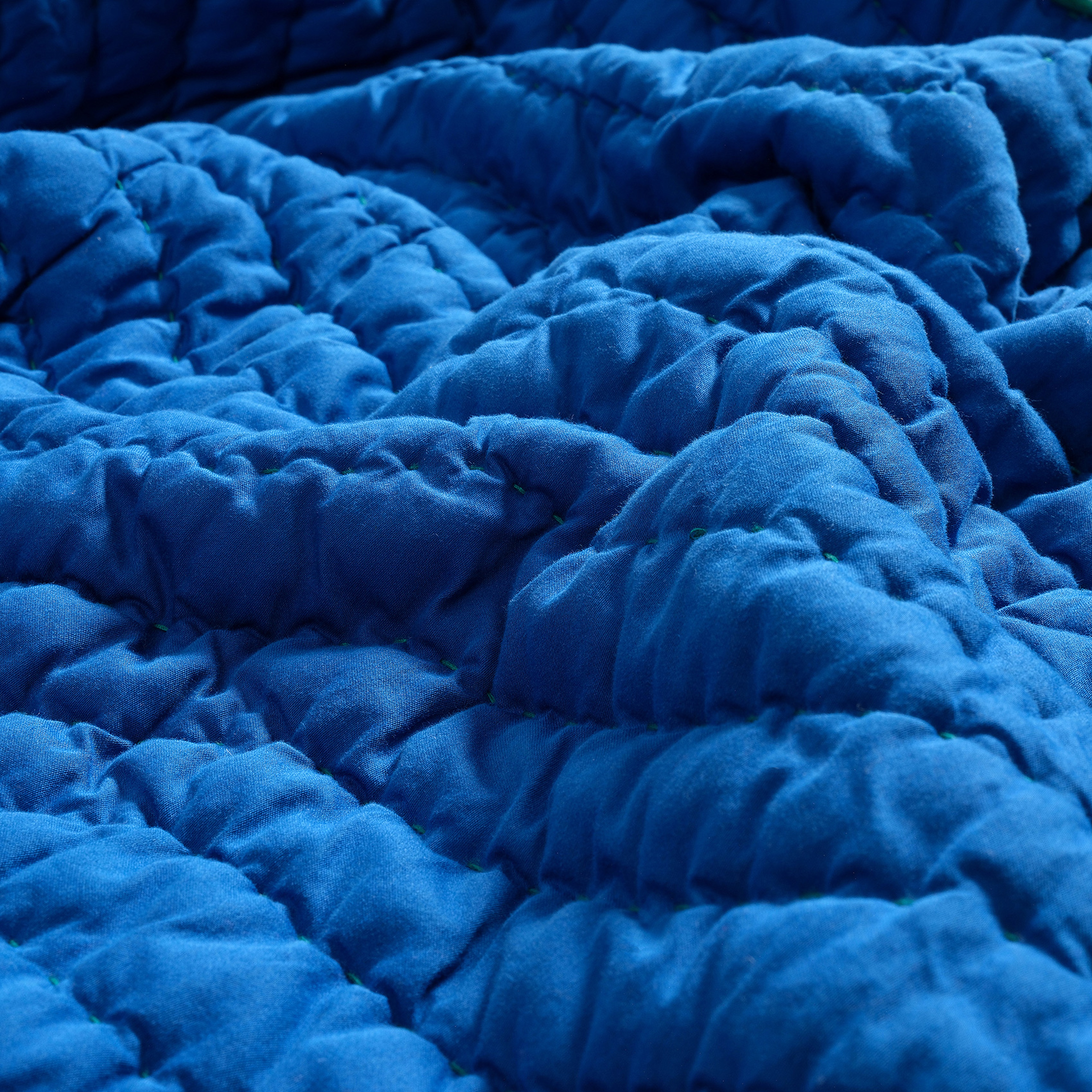 Uttar Kapitoneli 300 Tc Çift Kişilik Pamuk Saten Yatak Örtüsü Seti 240x260 Cm Koyu Mavi