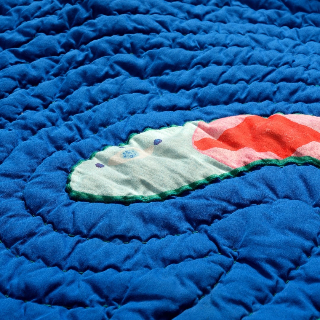 Uttar Kapitoneli 300 Tc Çift Kişilik Pamuk Saten Yatak Örtüsü Seti 240x260 Cm Koyu Mavi