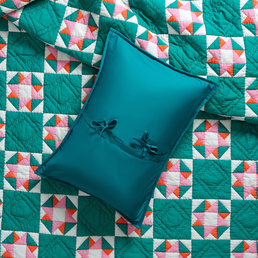 Uttar Kapitoneli 300 Tc Çift Kişilik Pamuk Saten Yatak Örtüsü Seti 240x260 Cm Yeşil