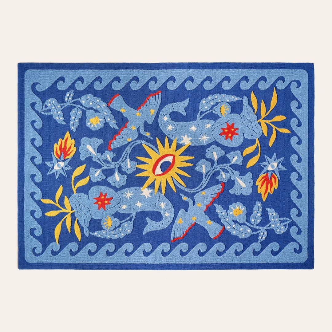 Laxıa Polyester Halı 160x230 Cm Mavi