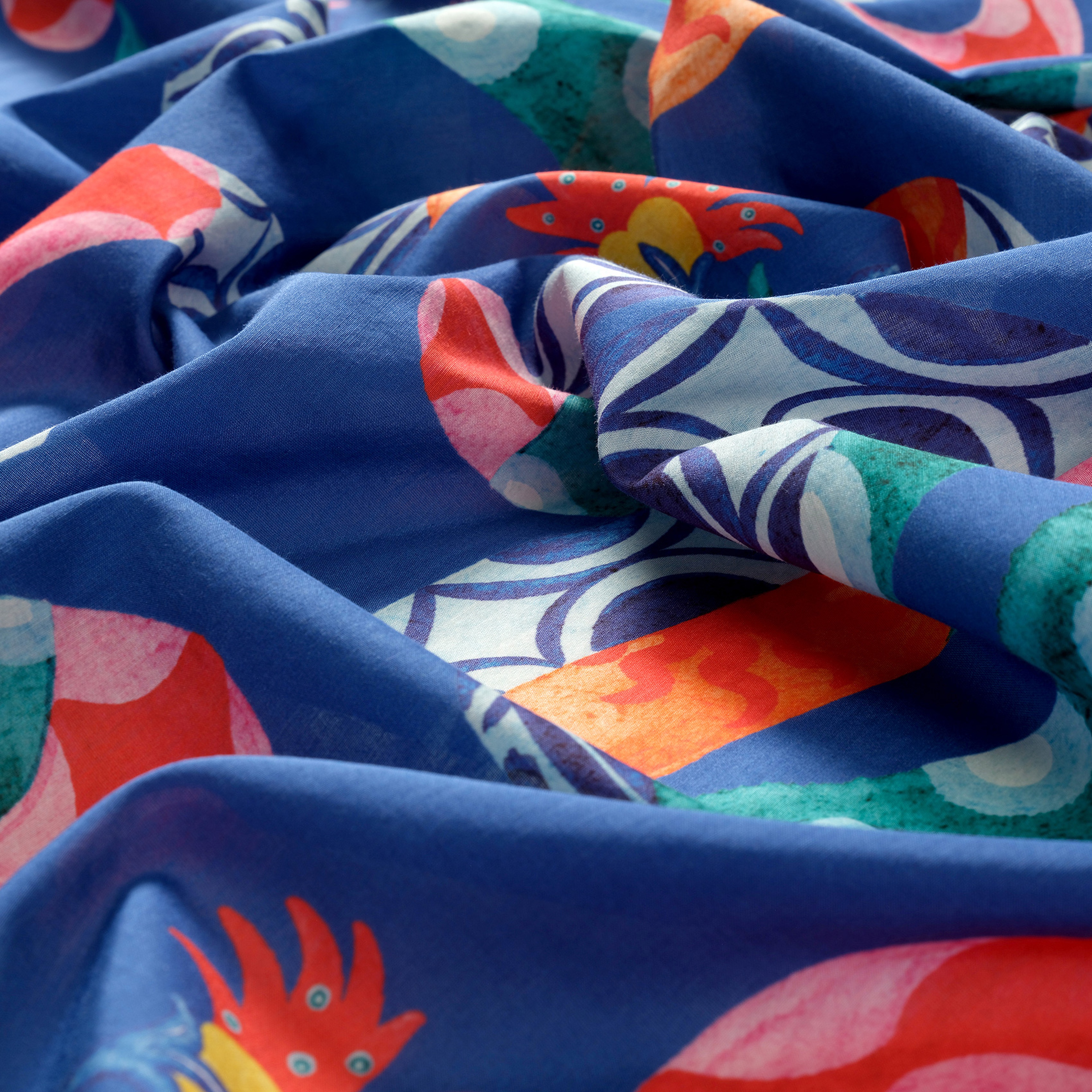 Pera Dijital Baskılı Pamuk Pamuk İpek Pareo 140x140 Cm Renkli