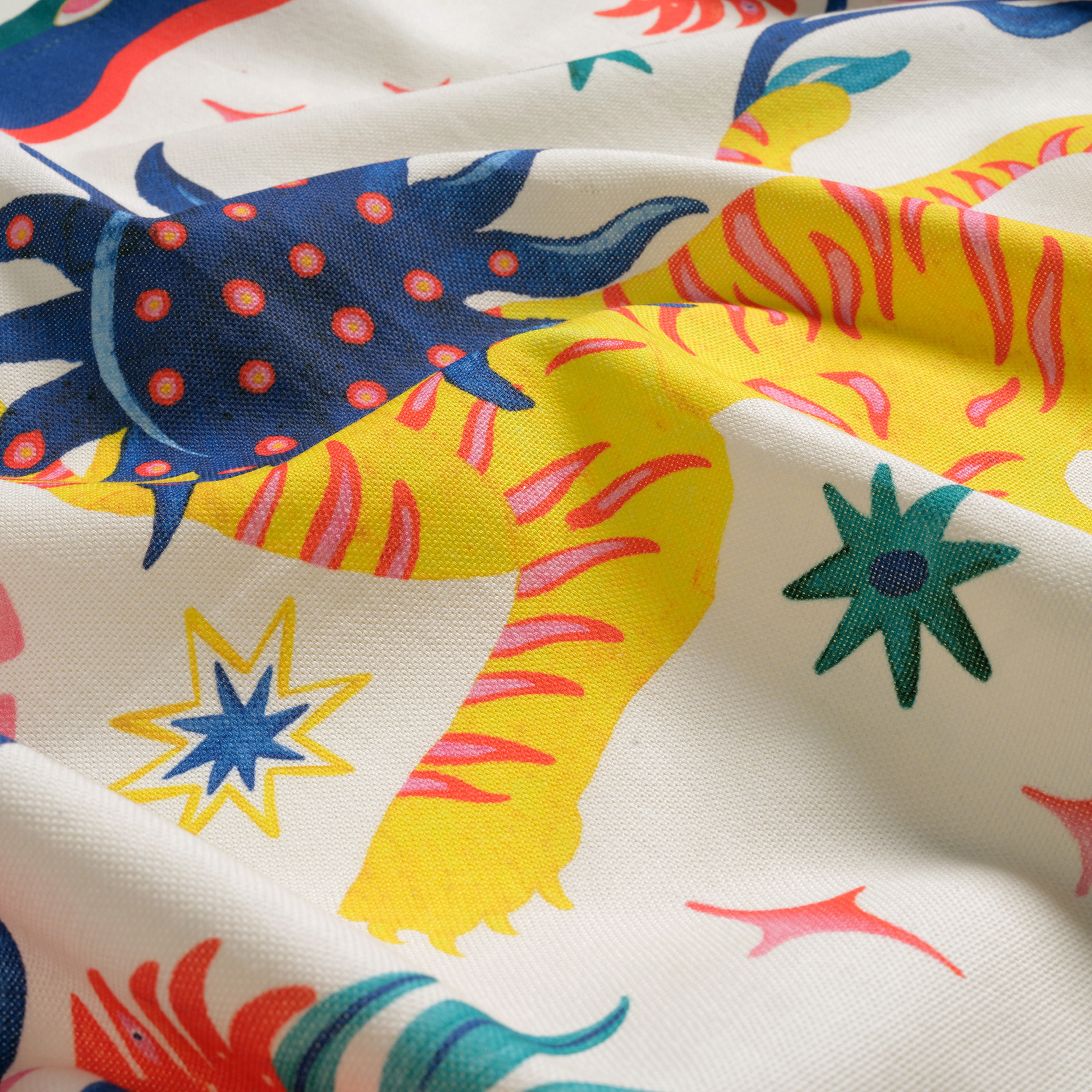 Nilüfer Dijital Baskılı Püsküllü Pamuk Runner 50x180 Cm Renkli