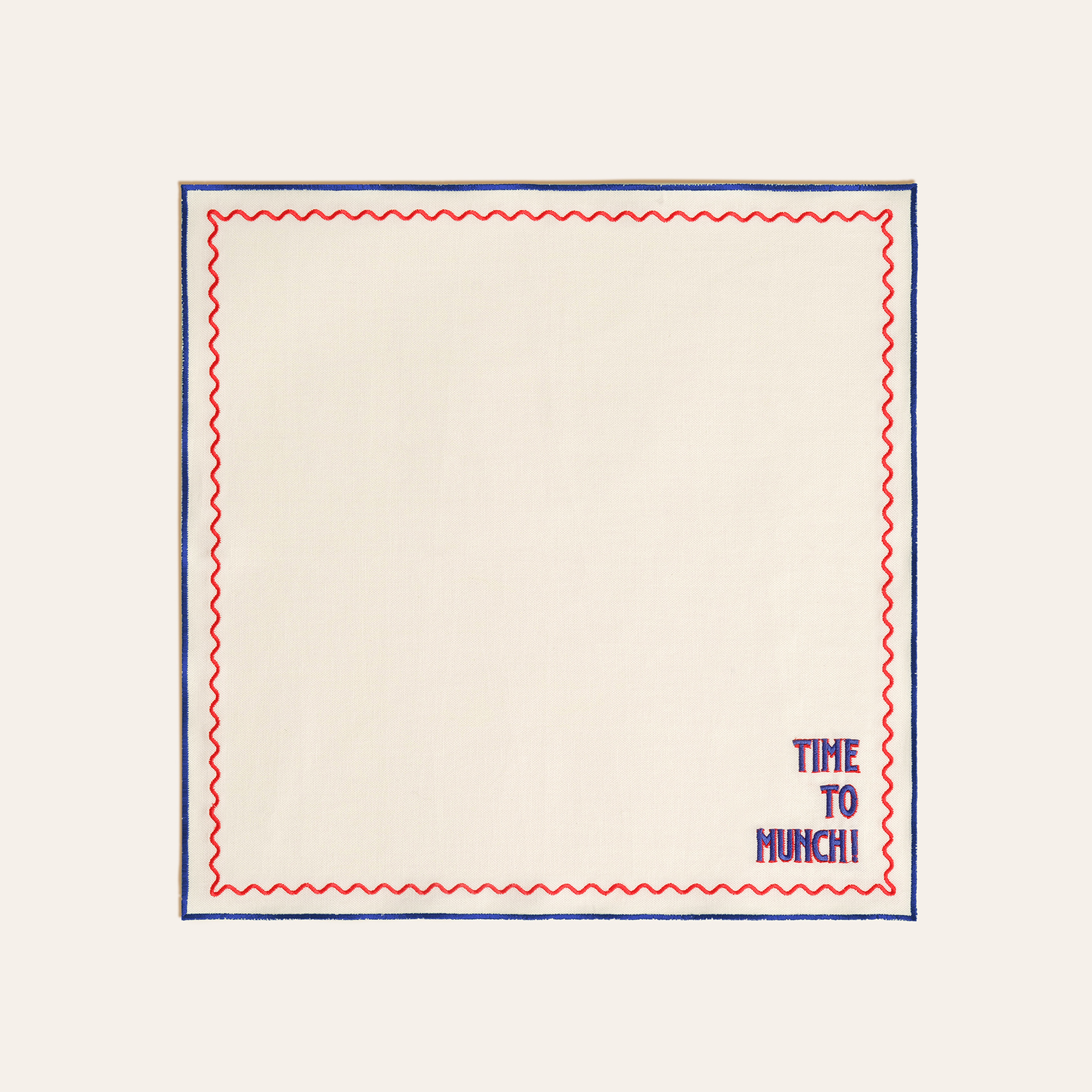 Nilüfer Nakışlı Pamuk Peçete 45x45 Cm Yeşil - Mavi