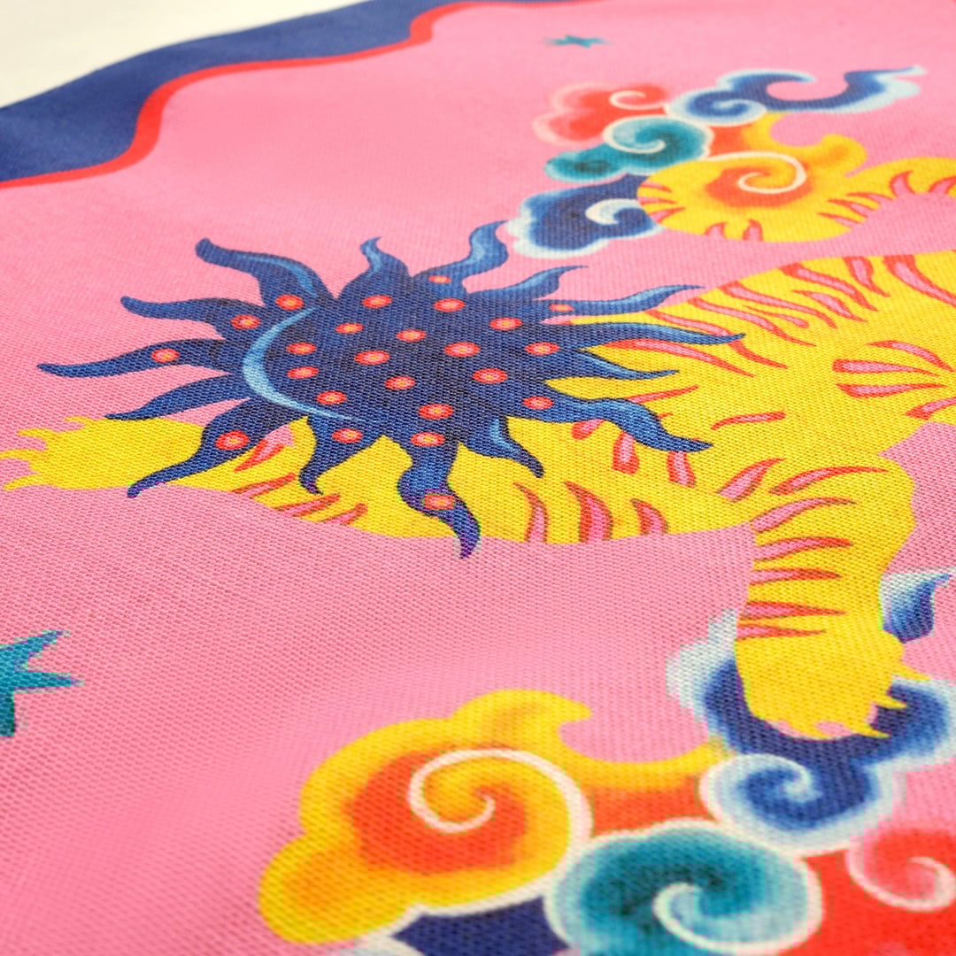 Nilüfer Dijital Baskılı Pamuk Amerikan Servis 35x50 Cm Pembe - Kırmızı