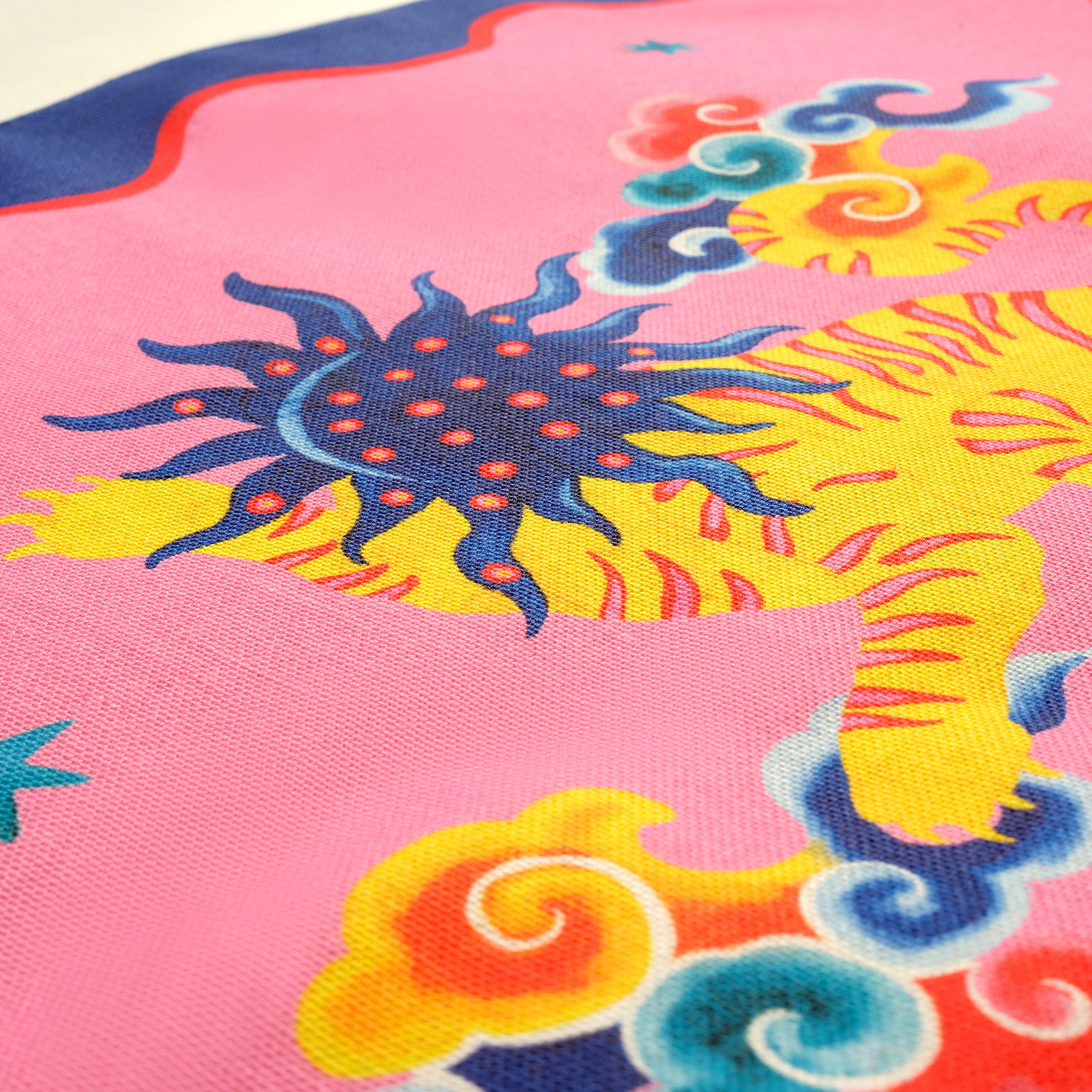 Nilüfer Dijital Baskılı Pamuk Amerikan Servis 35x50 Cm Pembe - Kırmızı