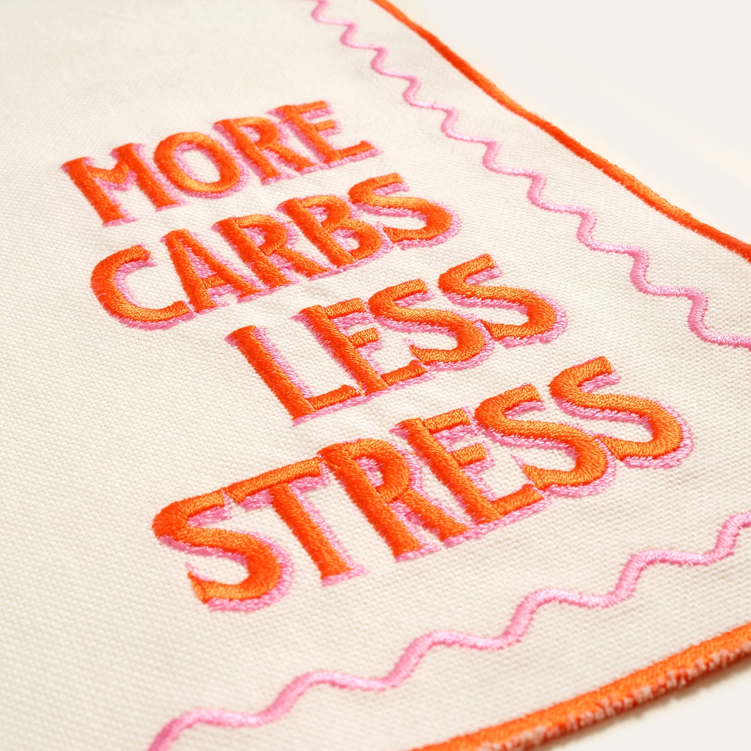 Nilüfer Nakışlı Pamuk Peçete 45x45 Cm Pembe - Kırmızı