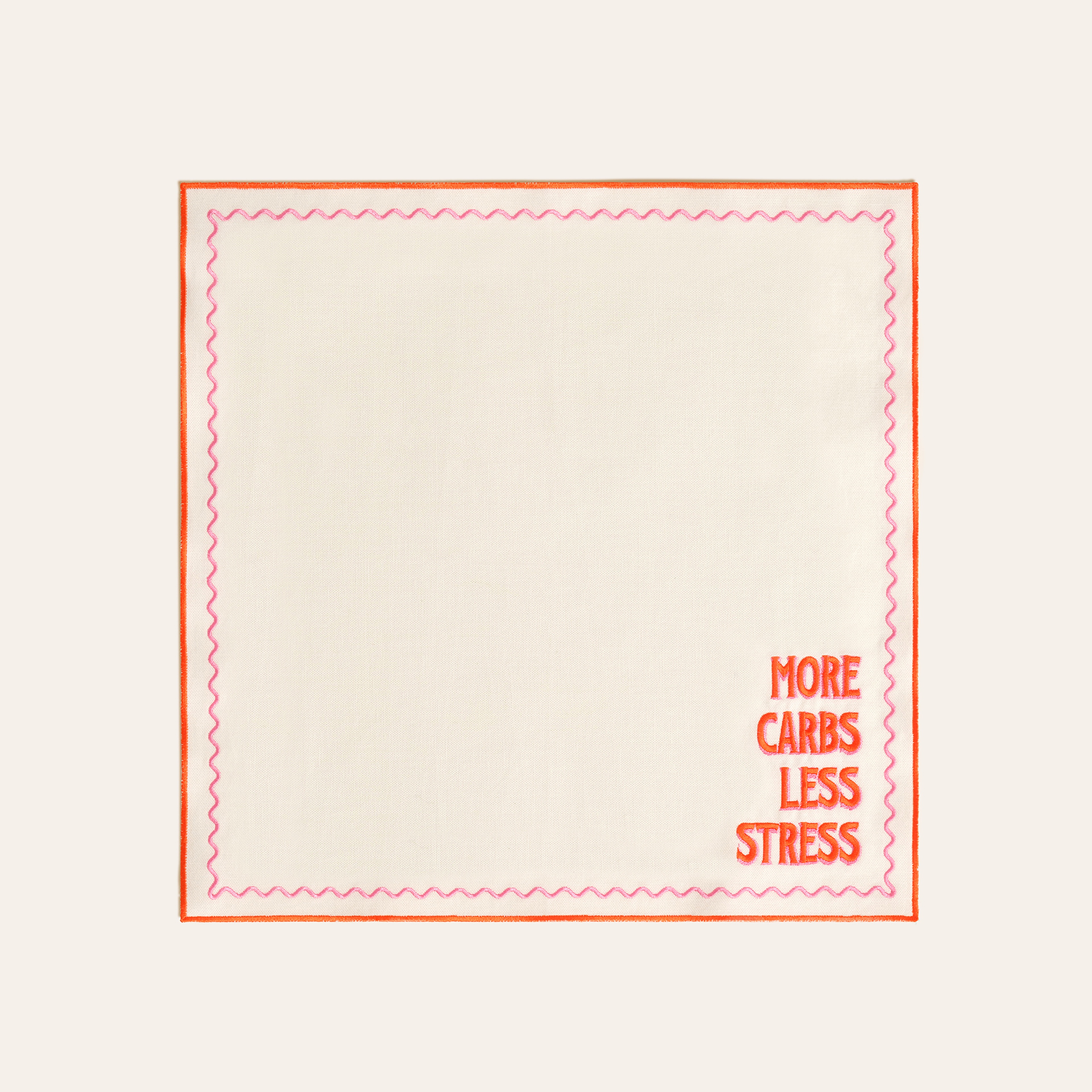 Nilüfer Nakışlı Pamuk Peçete 45x45 Cm Pembe - Kırmızı