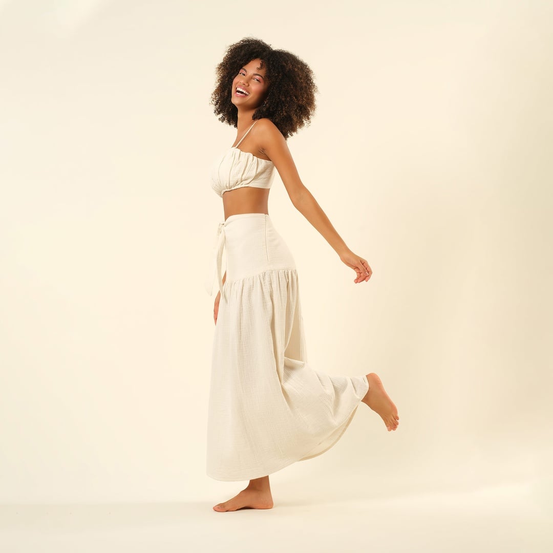 Tavas Askılı Büstiyer - Ekru